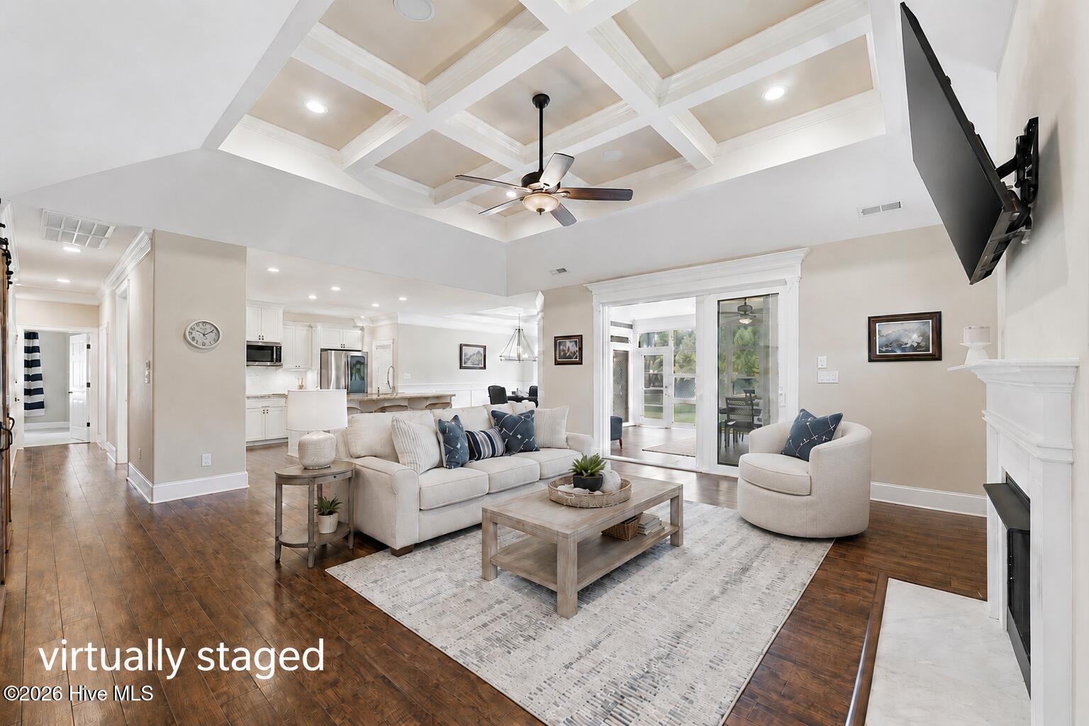 living room with virtually staged furniture