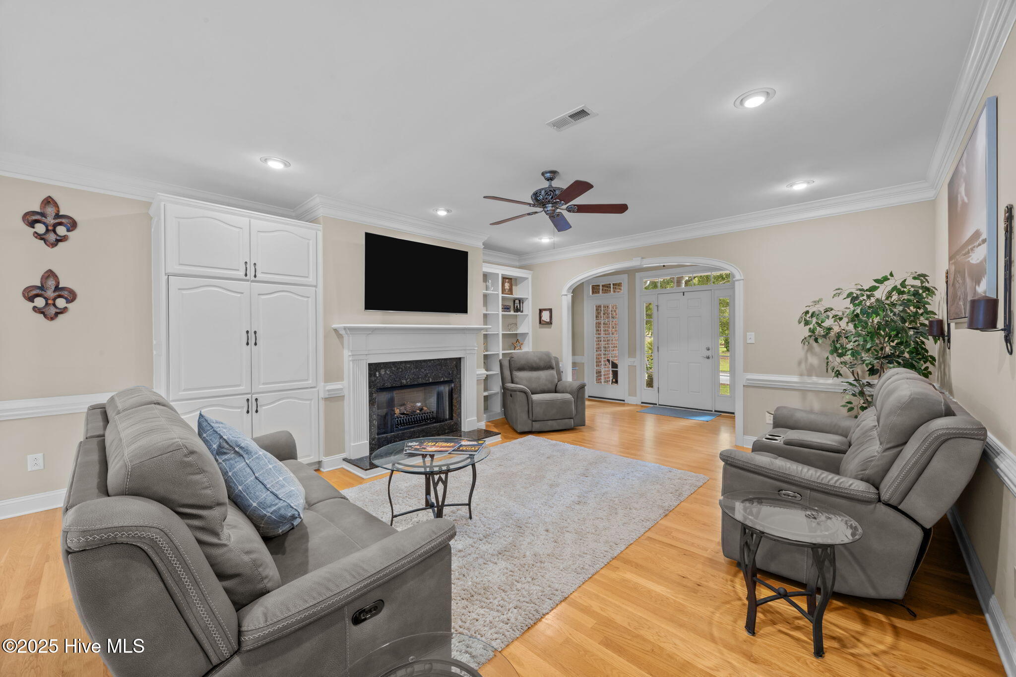 inviting living area with fireplace