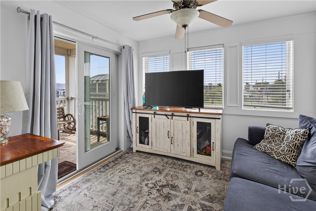 Sunroom could be used as an office or extra bedroom; other units here use this as a 3rd bedroom
