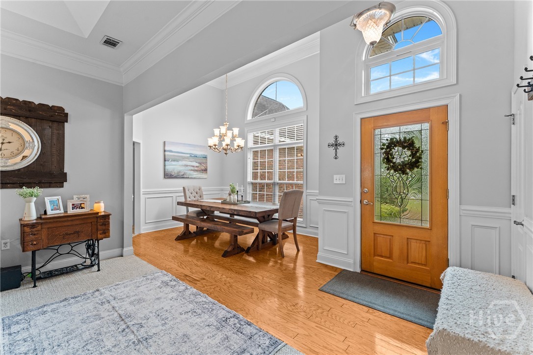 Foyer area into dining room