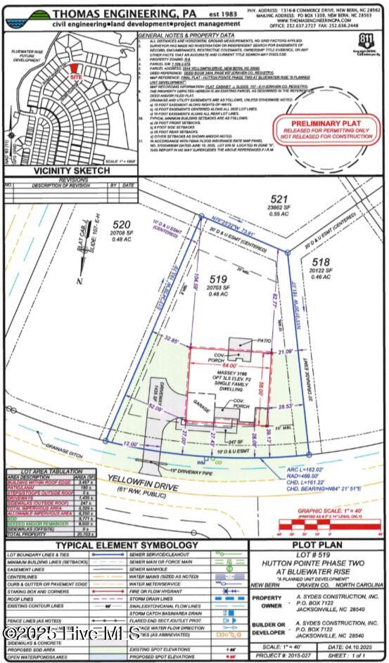 Lot 519 Preliminary Plot Plan