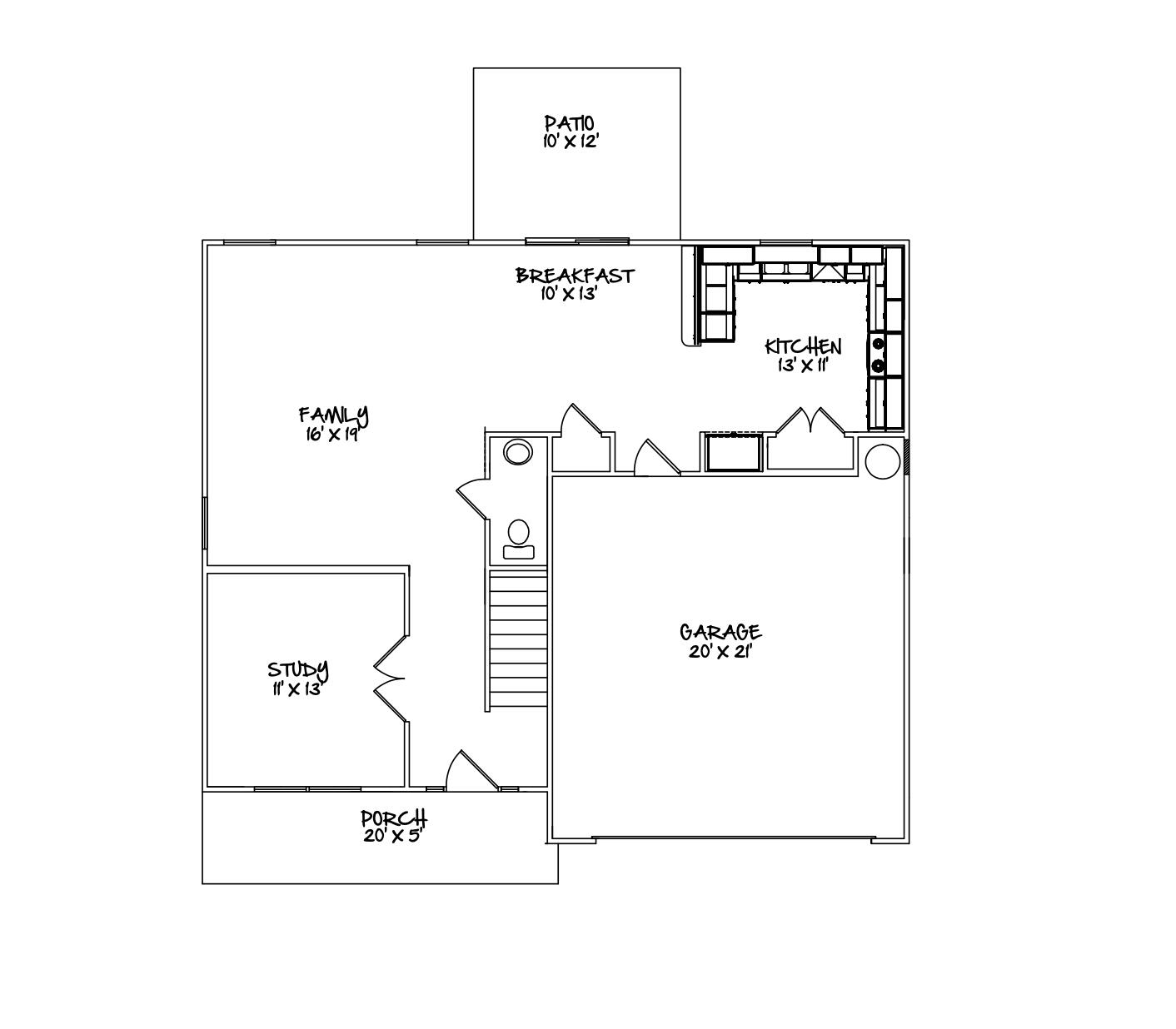 Mansfield first floor plan