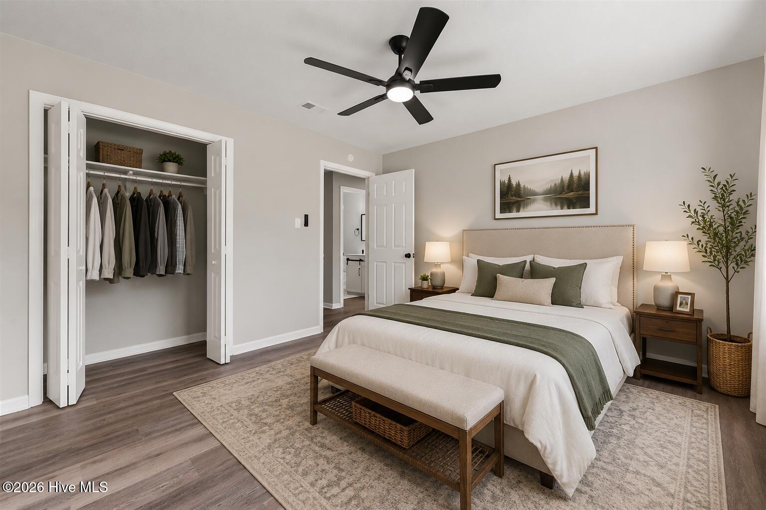 Virtually Staged Bedroom