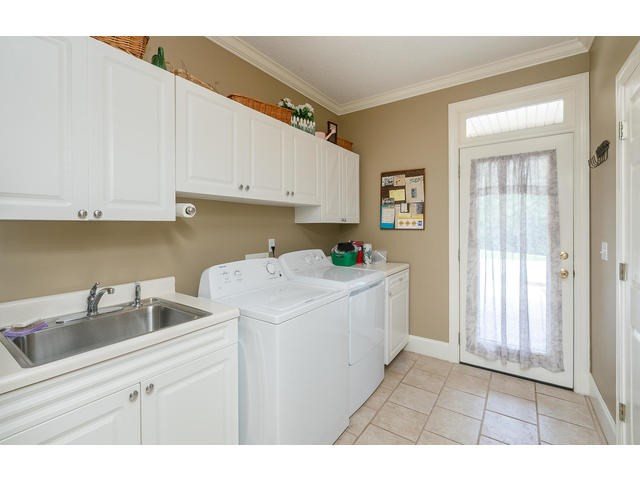 Laundry with sink on main level