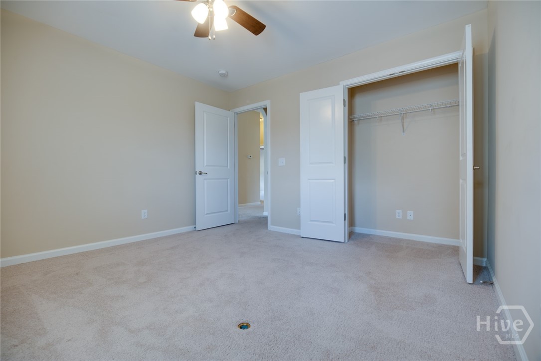 - This room was used as an office - There is an outlet in the floor and the closet has been wired for electric and internet