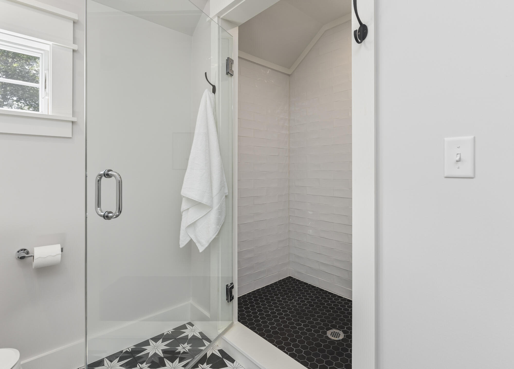 Tiled guest shower