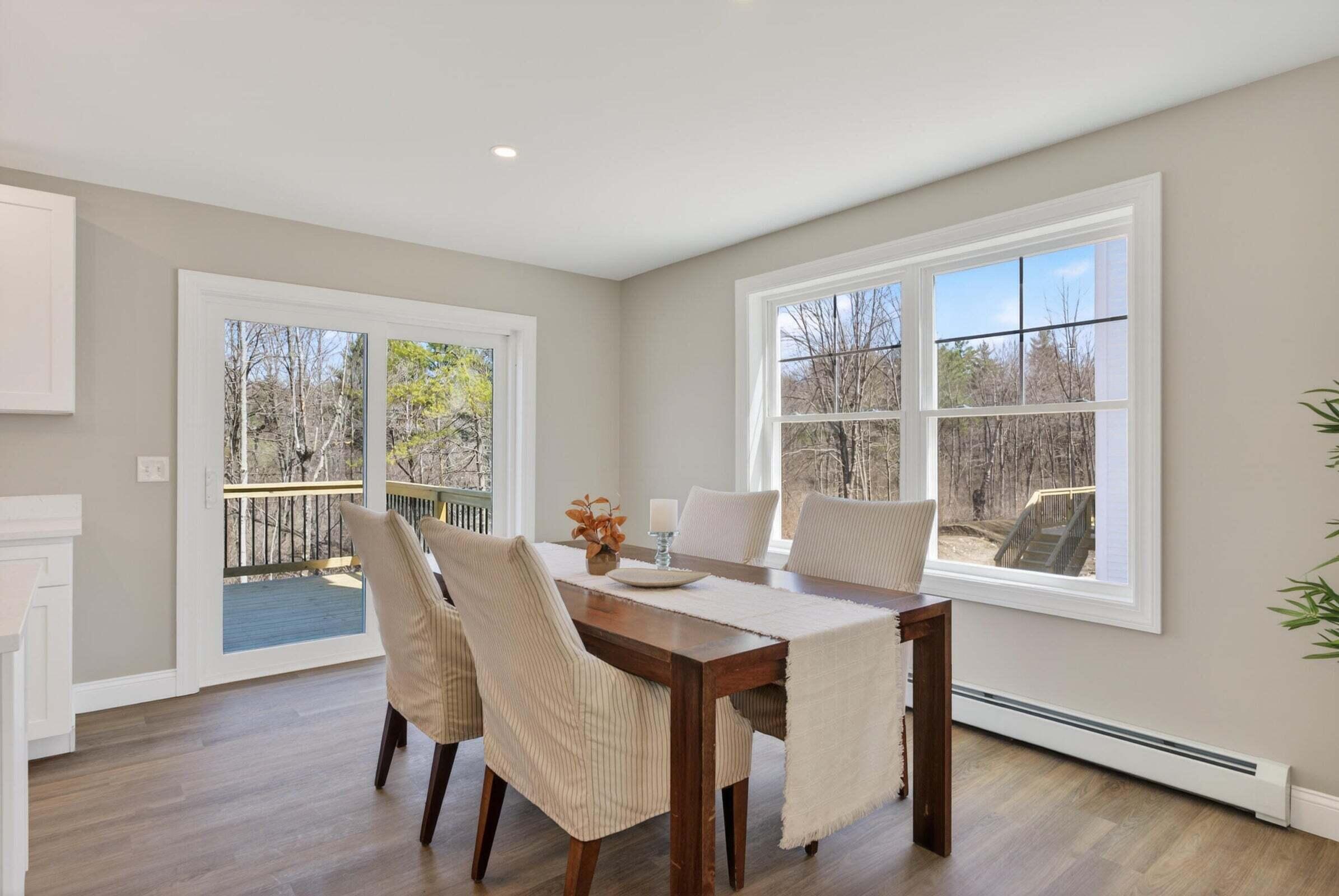 Dining area with access to the back deck