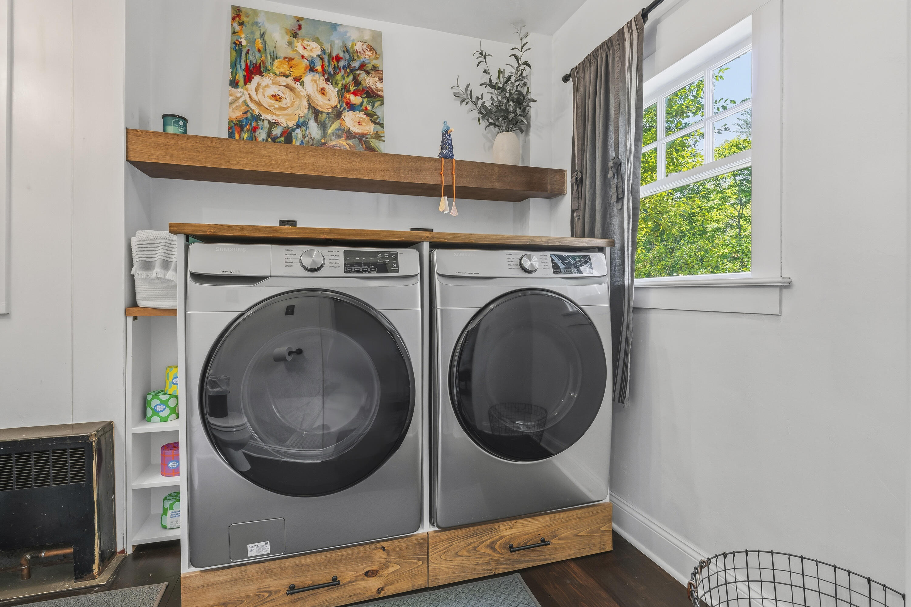 Half bath with laundry on 1st floor