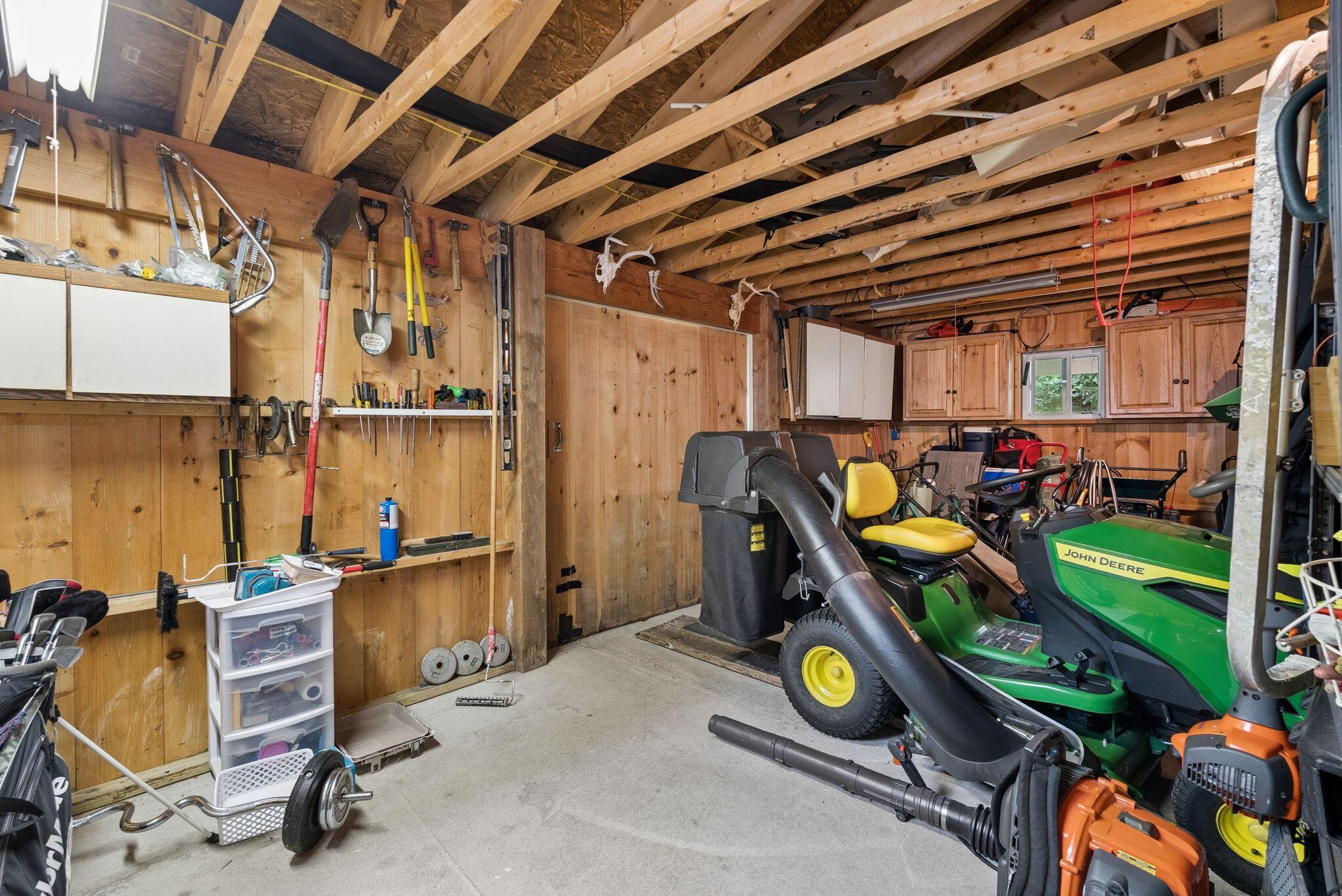 Built in shed off garage (rear)