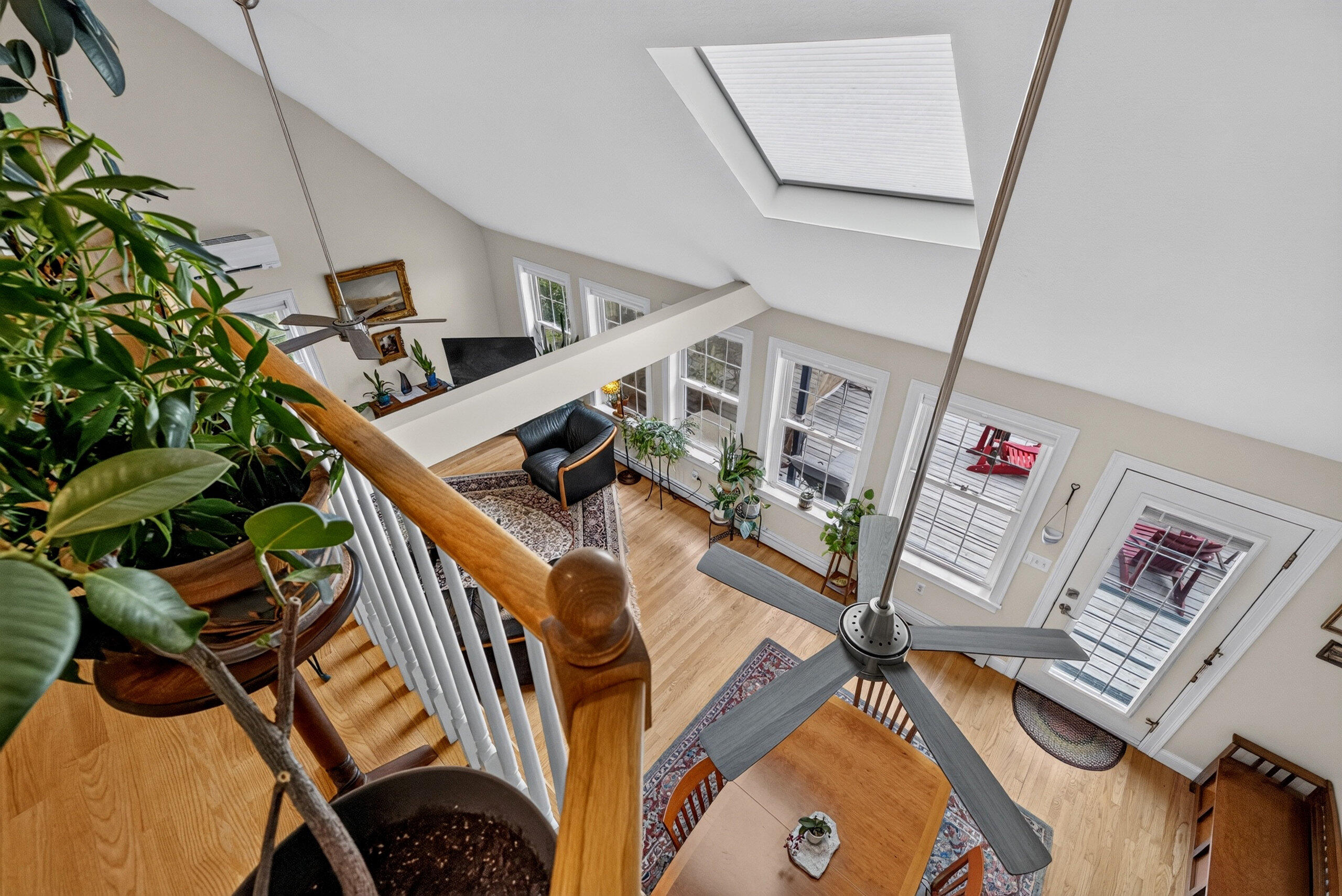 Upstairs view of living room