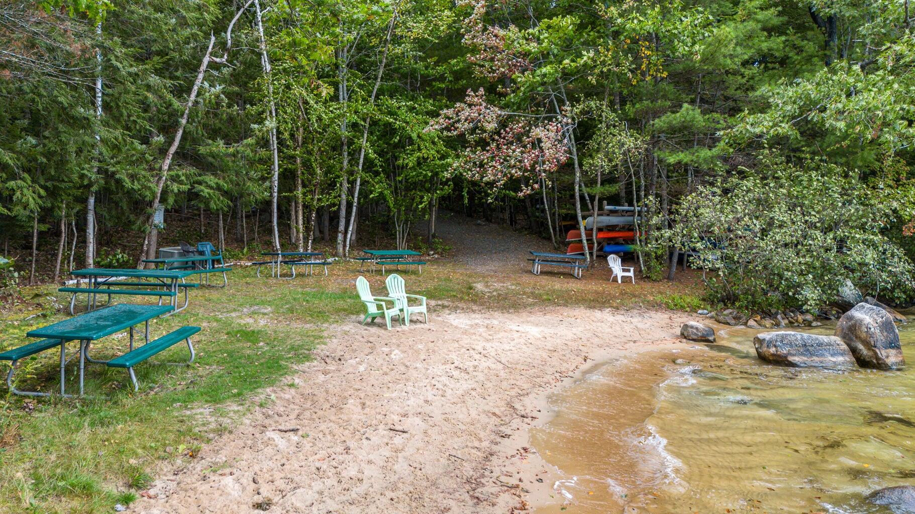 picnic and beach area