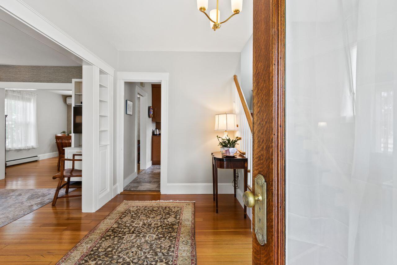 14 Holly Street, Portland, ME 04103 Front foyer invites you into Living Room and hall toward Kitchen