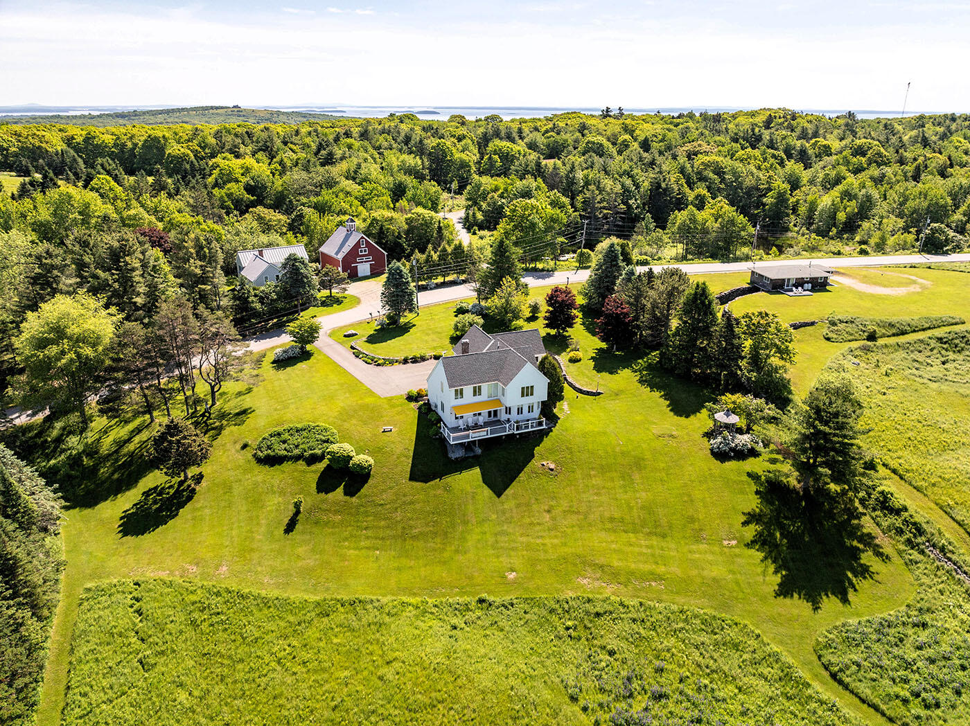 269 Mill Street, Rockport, ME 04856 private backyard with mowed walking paths