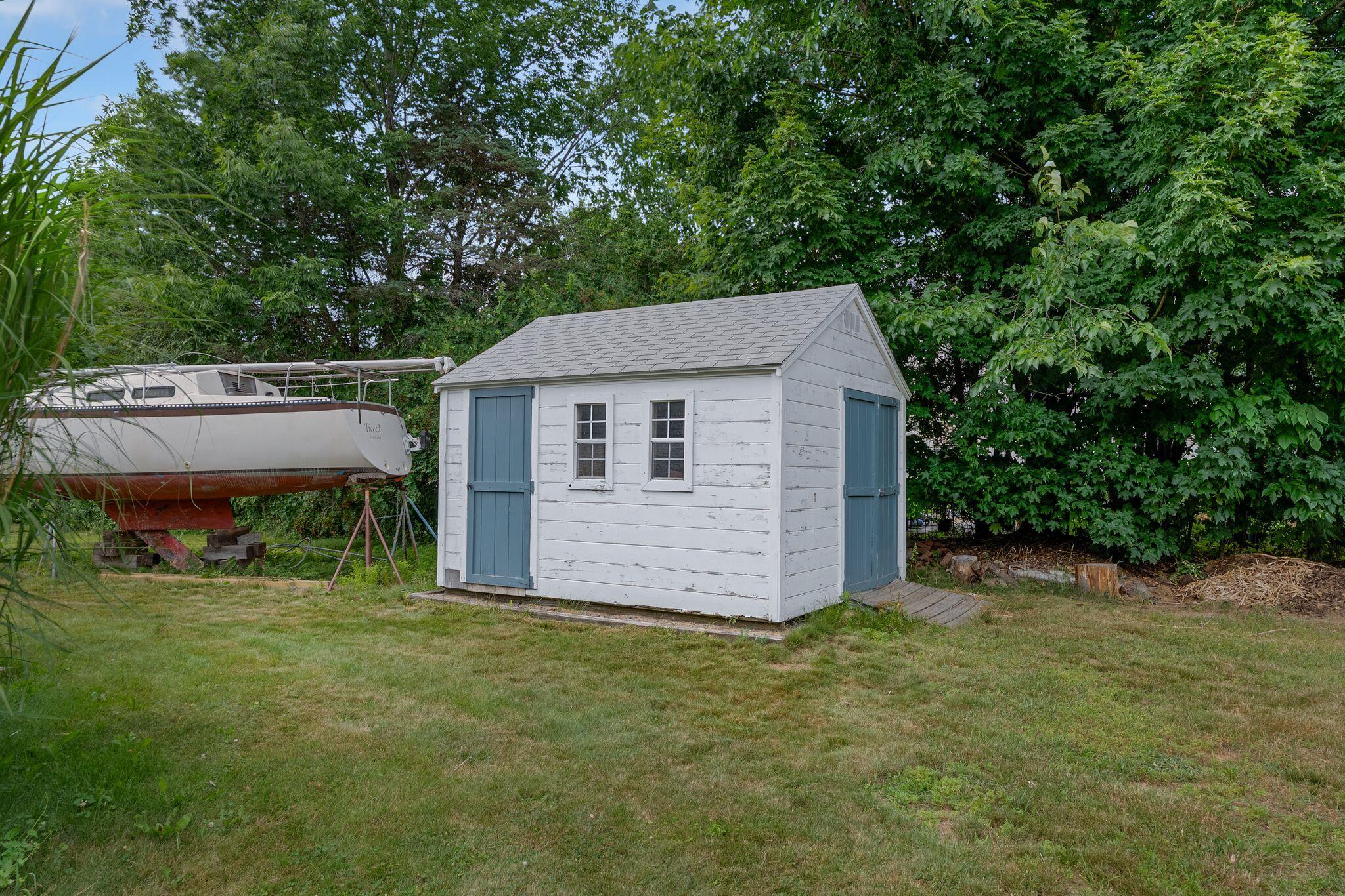 155 Ridge Road, Lisbon, ME 04252 A shed for storing your garden tools, lawn mower, etc.