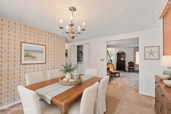 97 Flintlock Village Road, #2, Wells, ME 04090 Dining Area- Virtually Staged