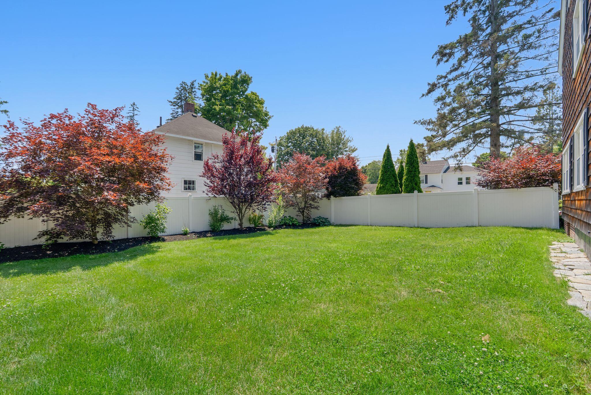 43 Pennsylvania Avenue, South Portland, ME 04106 Beautifully landscaped backyard designed for enjoyment.