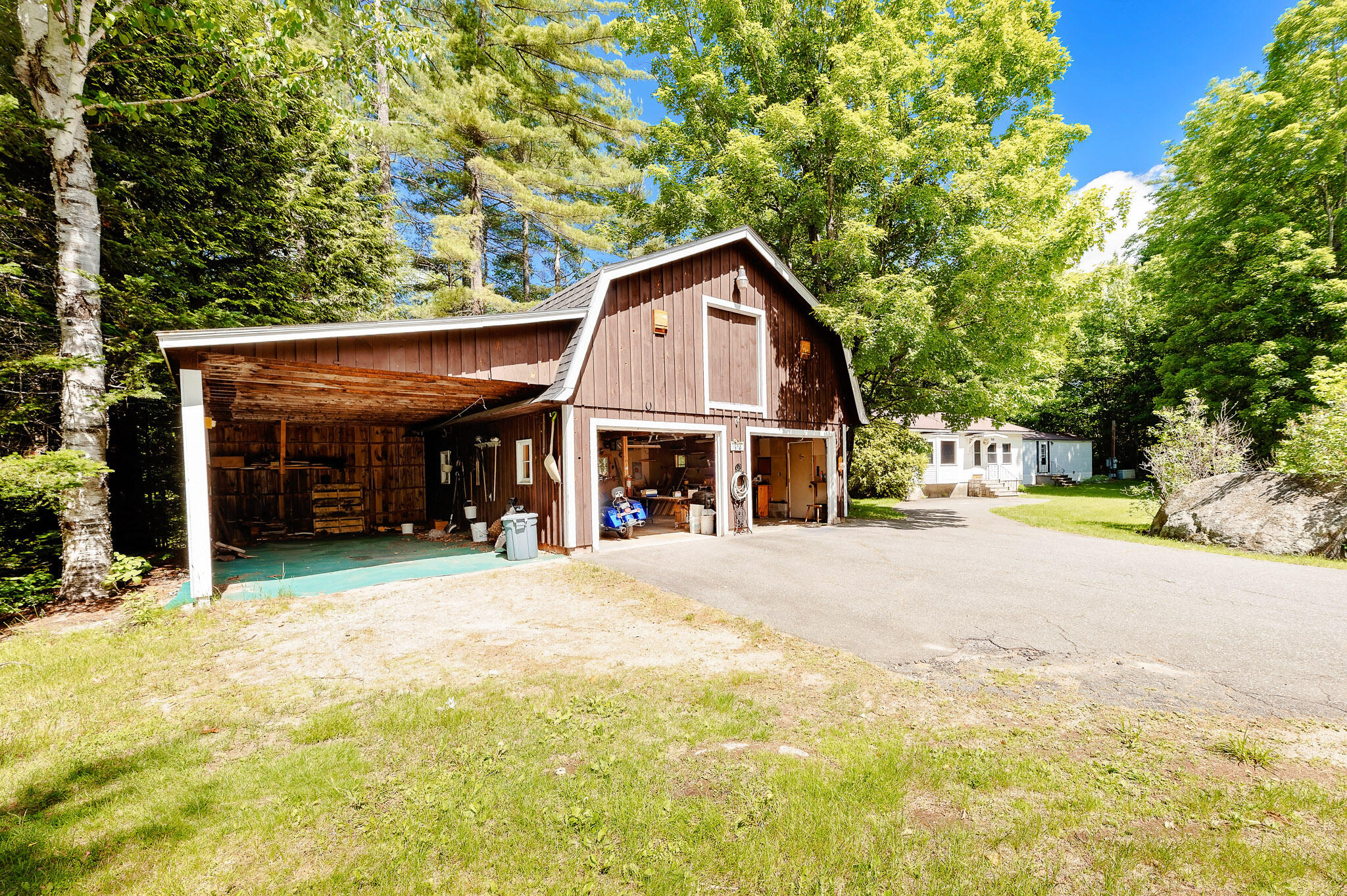 1574 Roxbury Road, Roxbury, ME 04275 Large Garage + Carport - Lots of Storage
