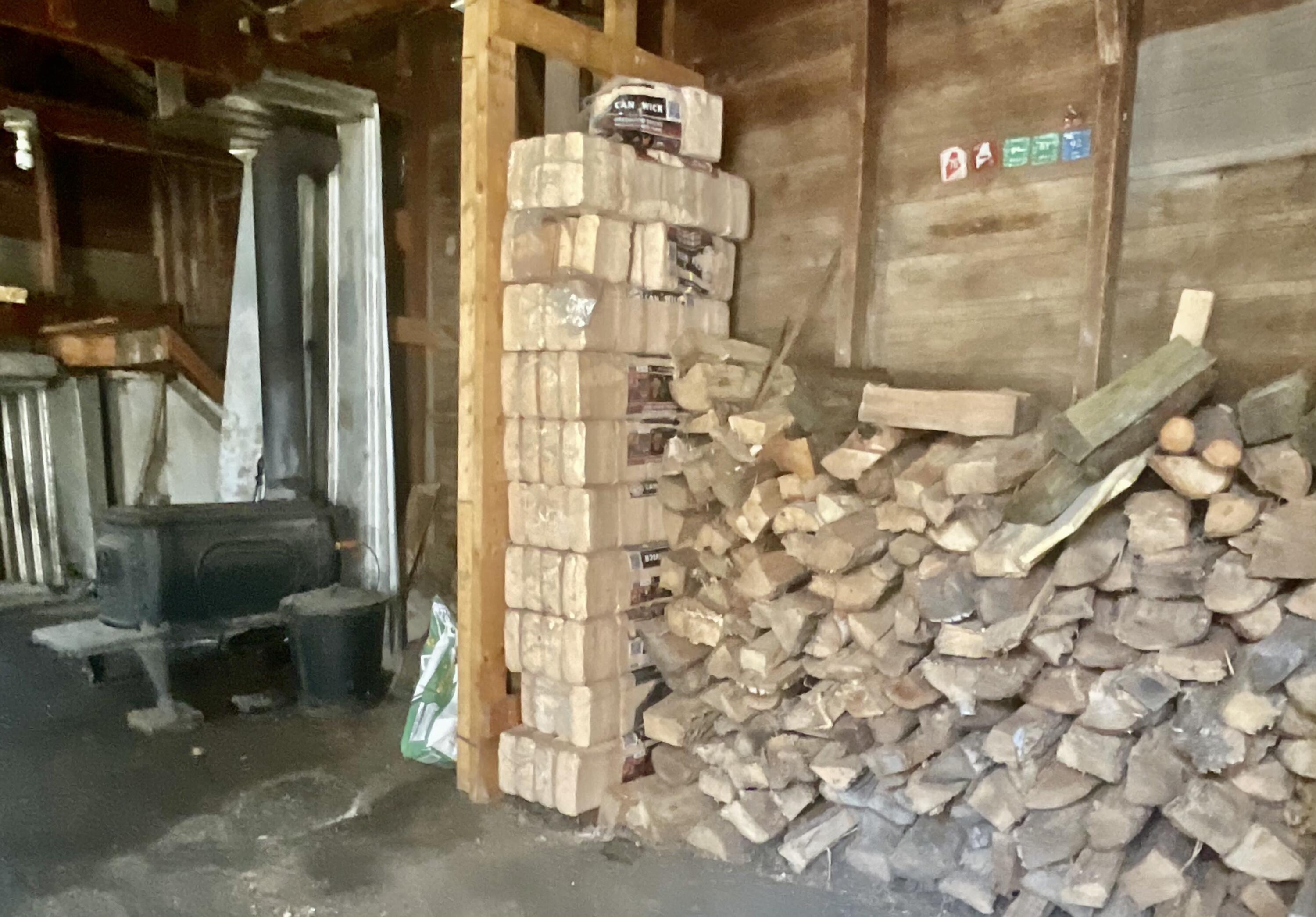 WOODSTOVE IN GARAGE