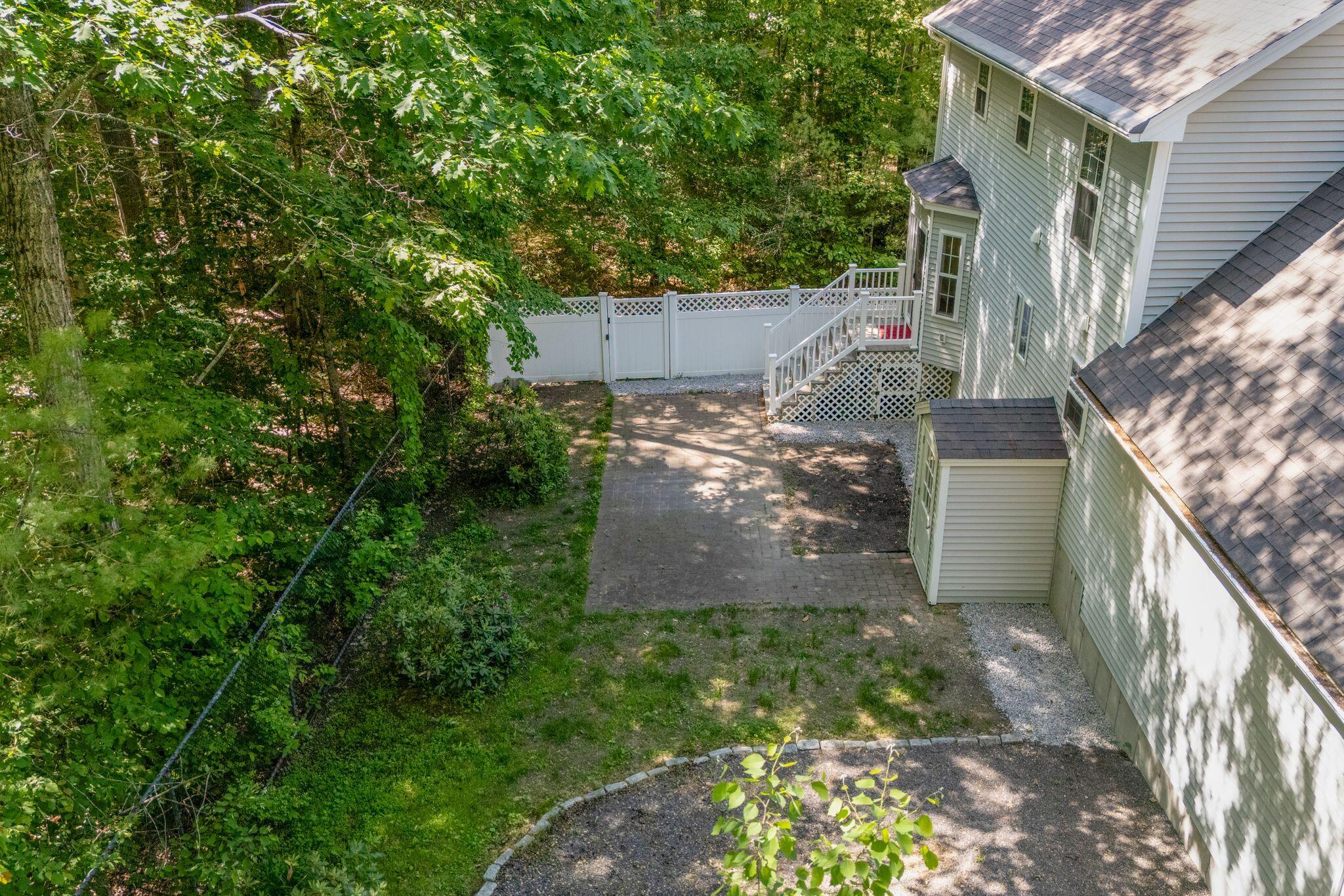 Fenced in backyard