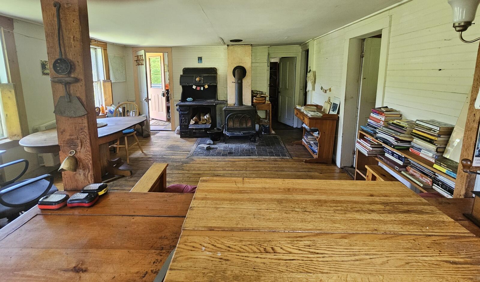 Dining room as seen from the kitchen counter.