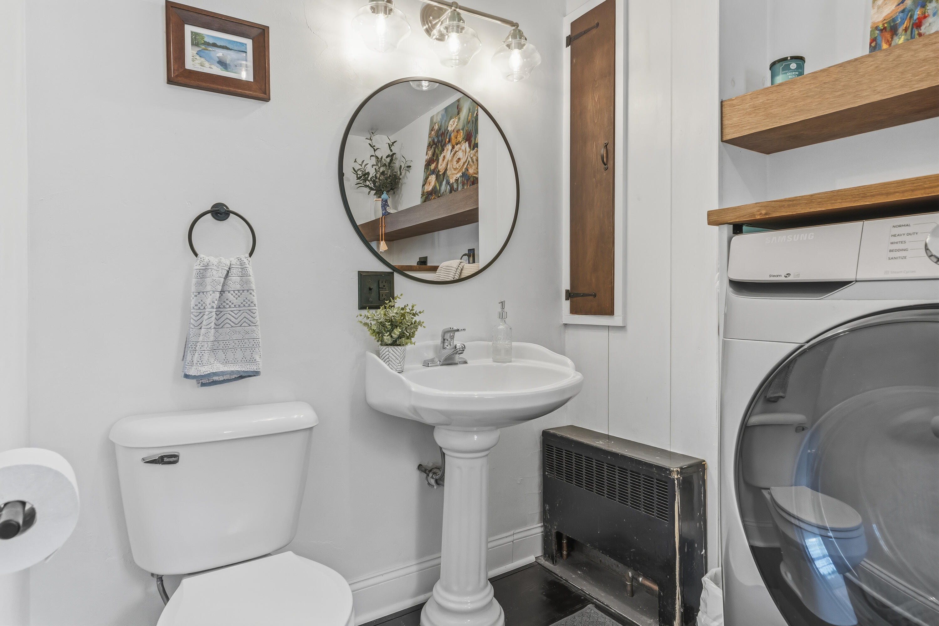 Half bath with laundry on 1st floor