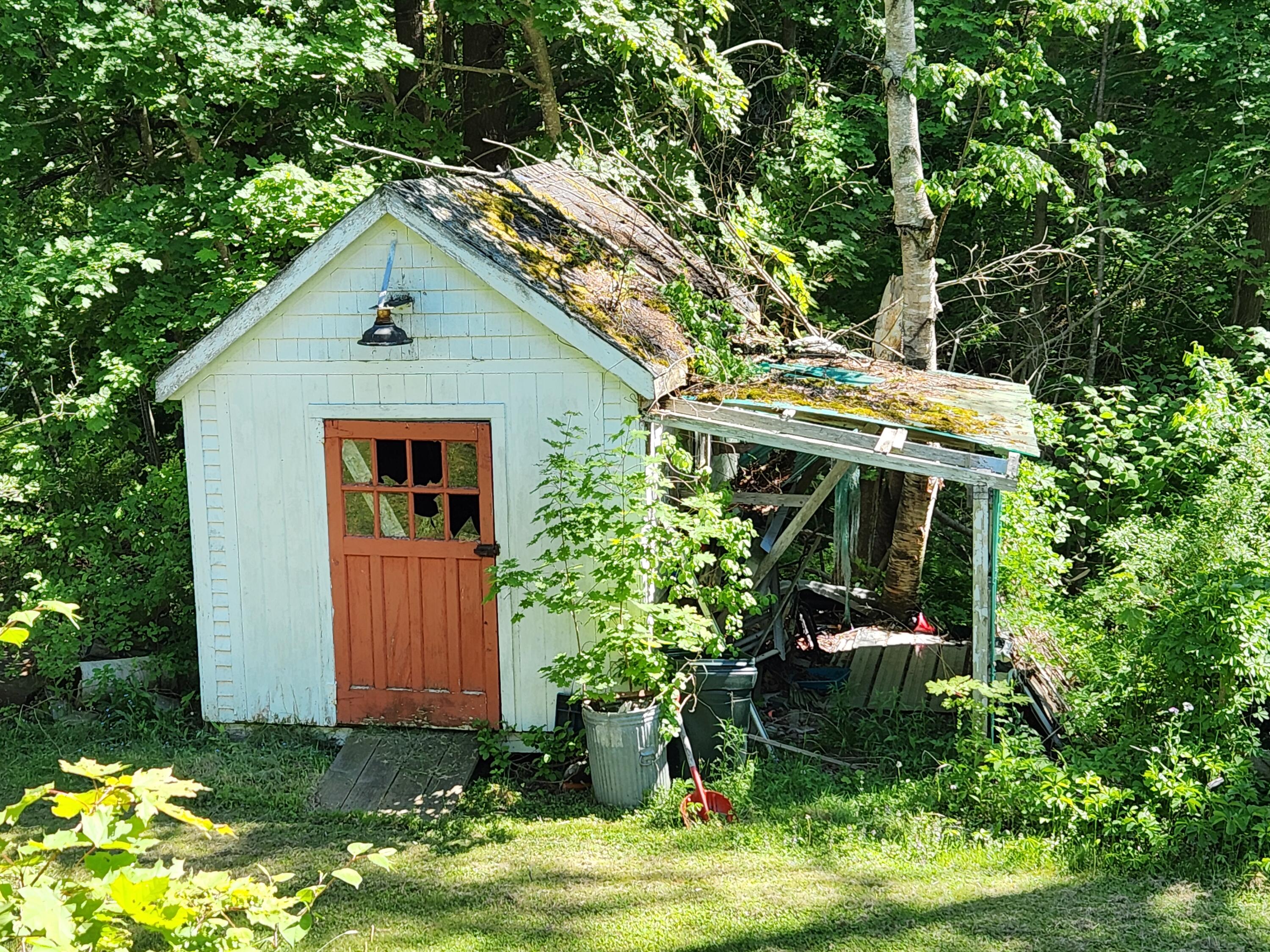 14 Getchell Street, Bath, ME 04530 A cute shed will hold your things, with a little bit of tlc.
