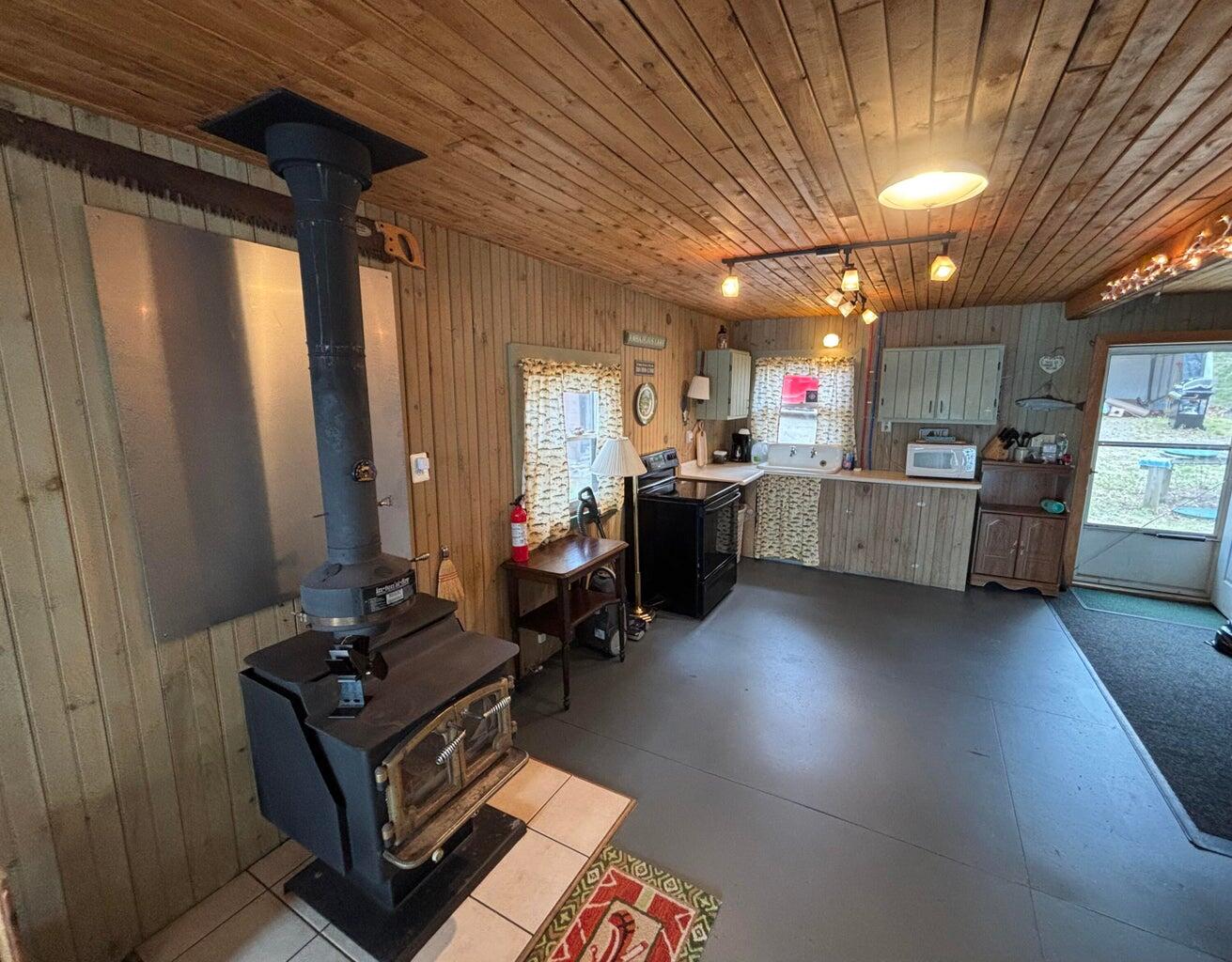515 Rock Ridge Rd,Fire Road 17 Road, T1 R9 Wels, ME 04462 wood stove