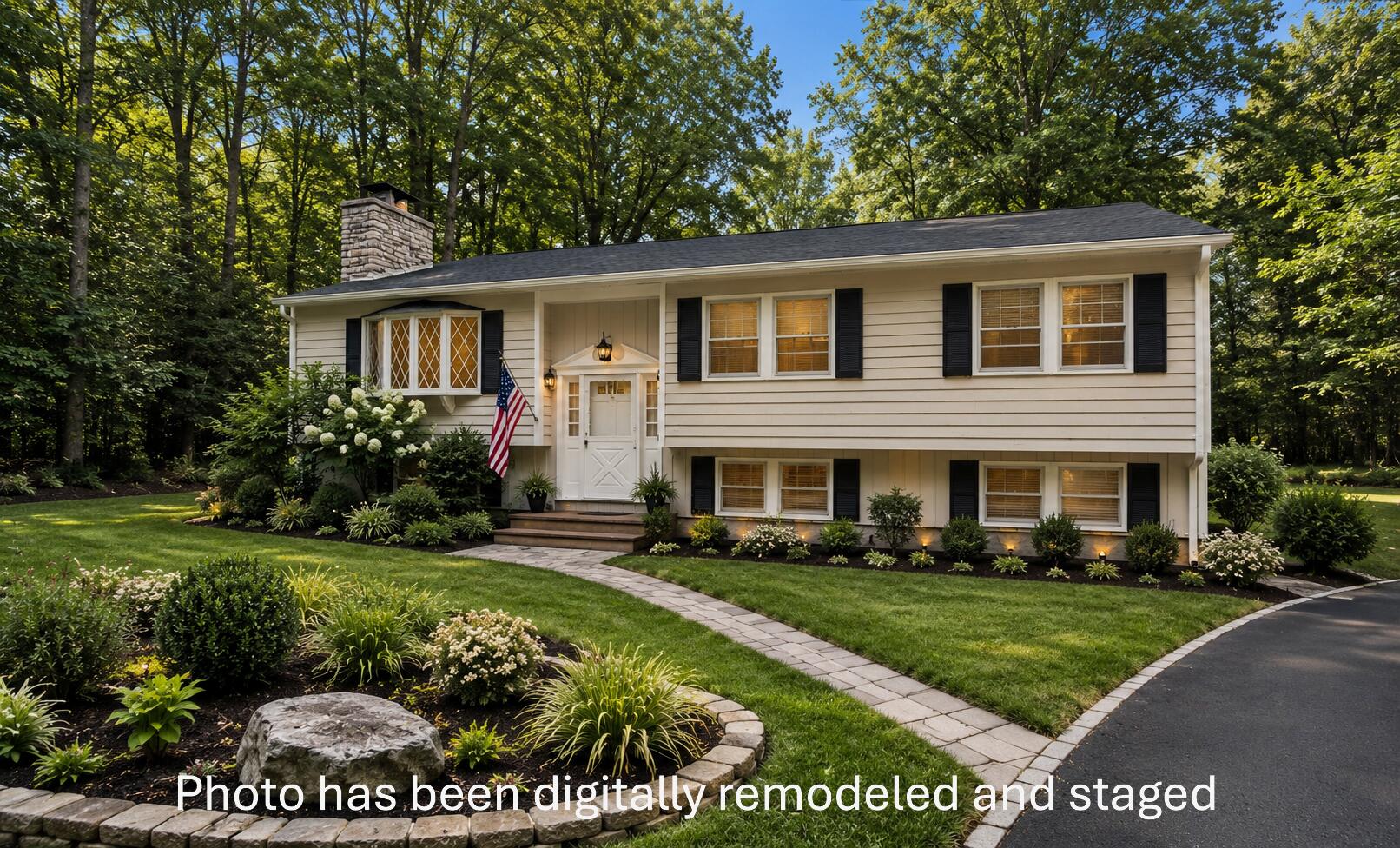 Photo has been digitally remodeled and staged to show potential
