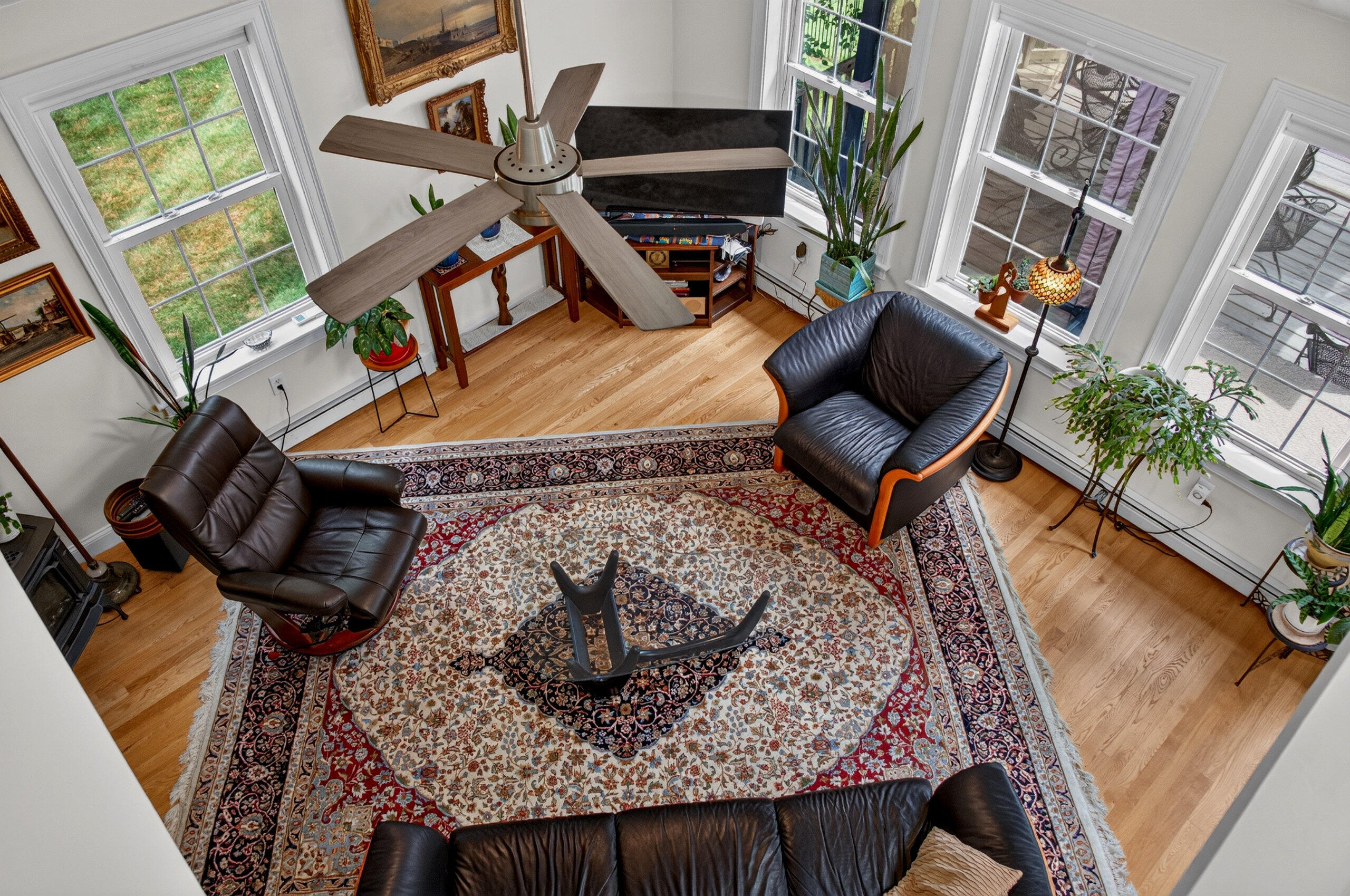 Upstairs view of living room