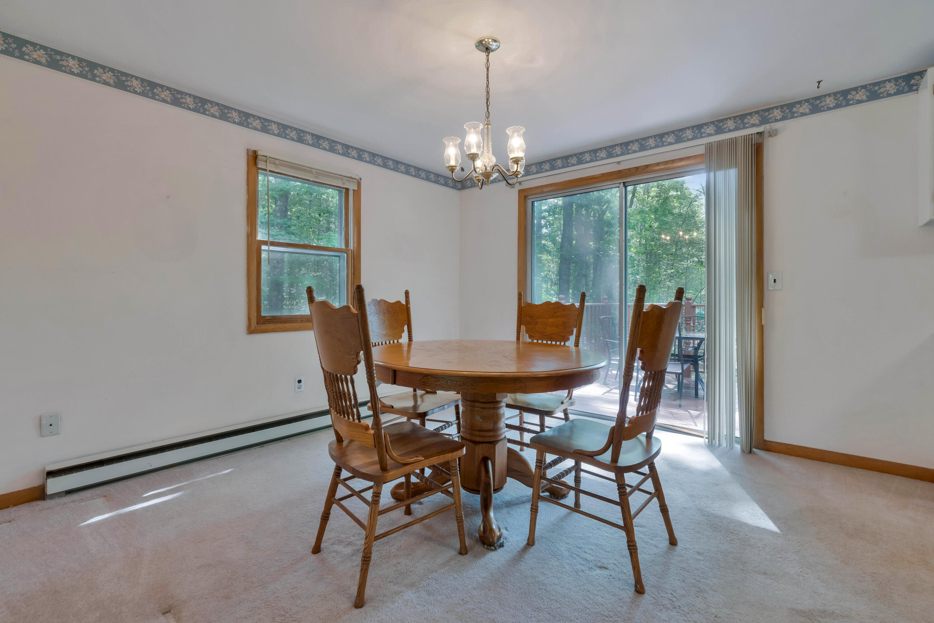 Dining room with access to deck