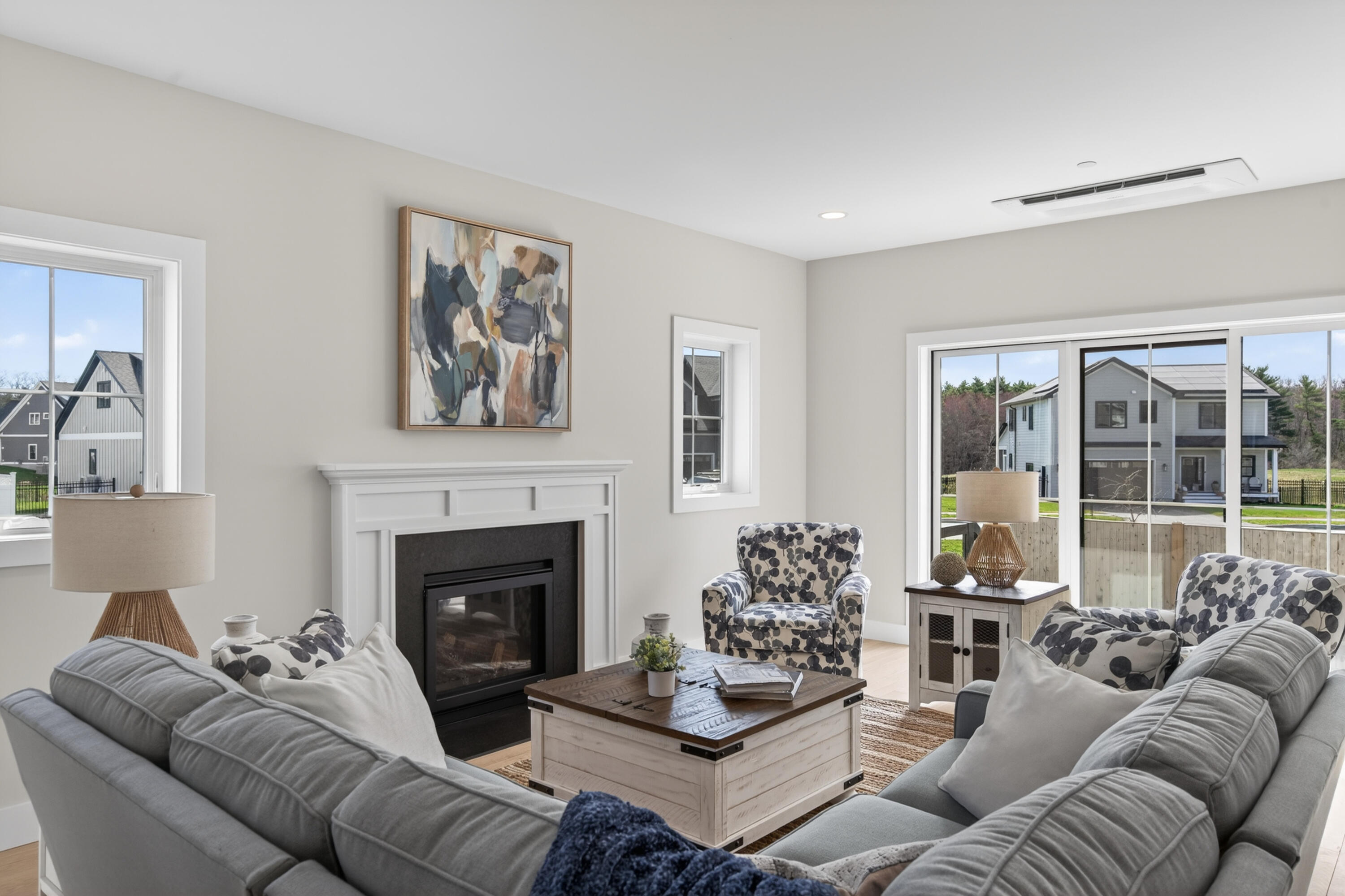 163 Owl's Nest Road, Portland, ME 04102 Living room with natural gas fireplace