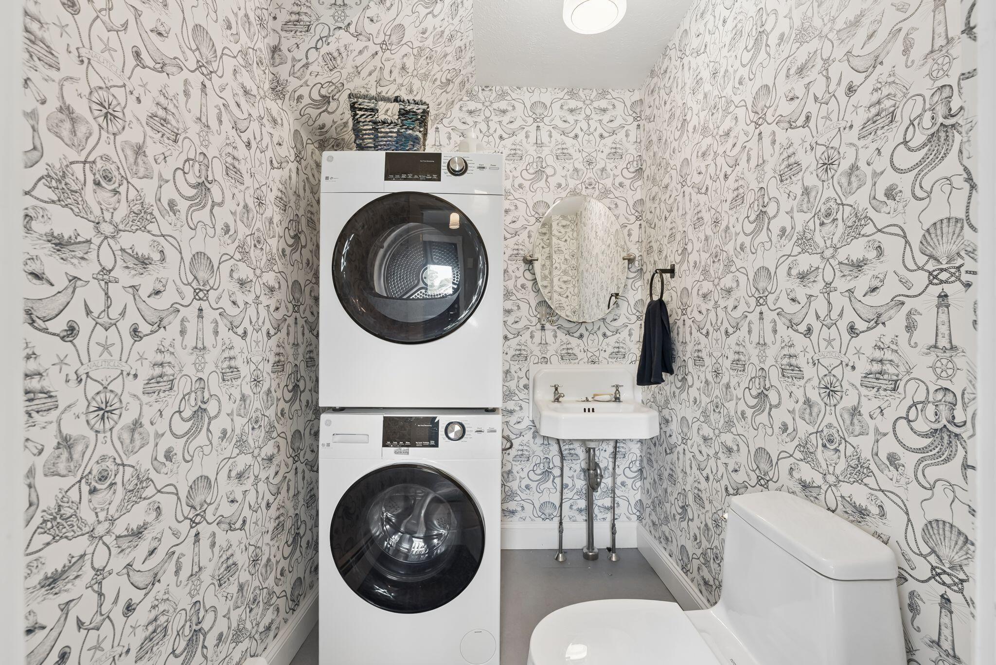 First Floor Laundry and Bath