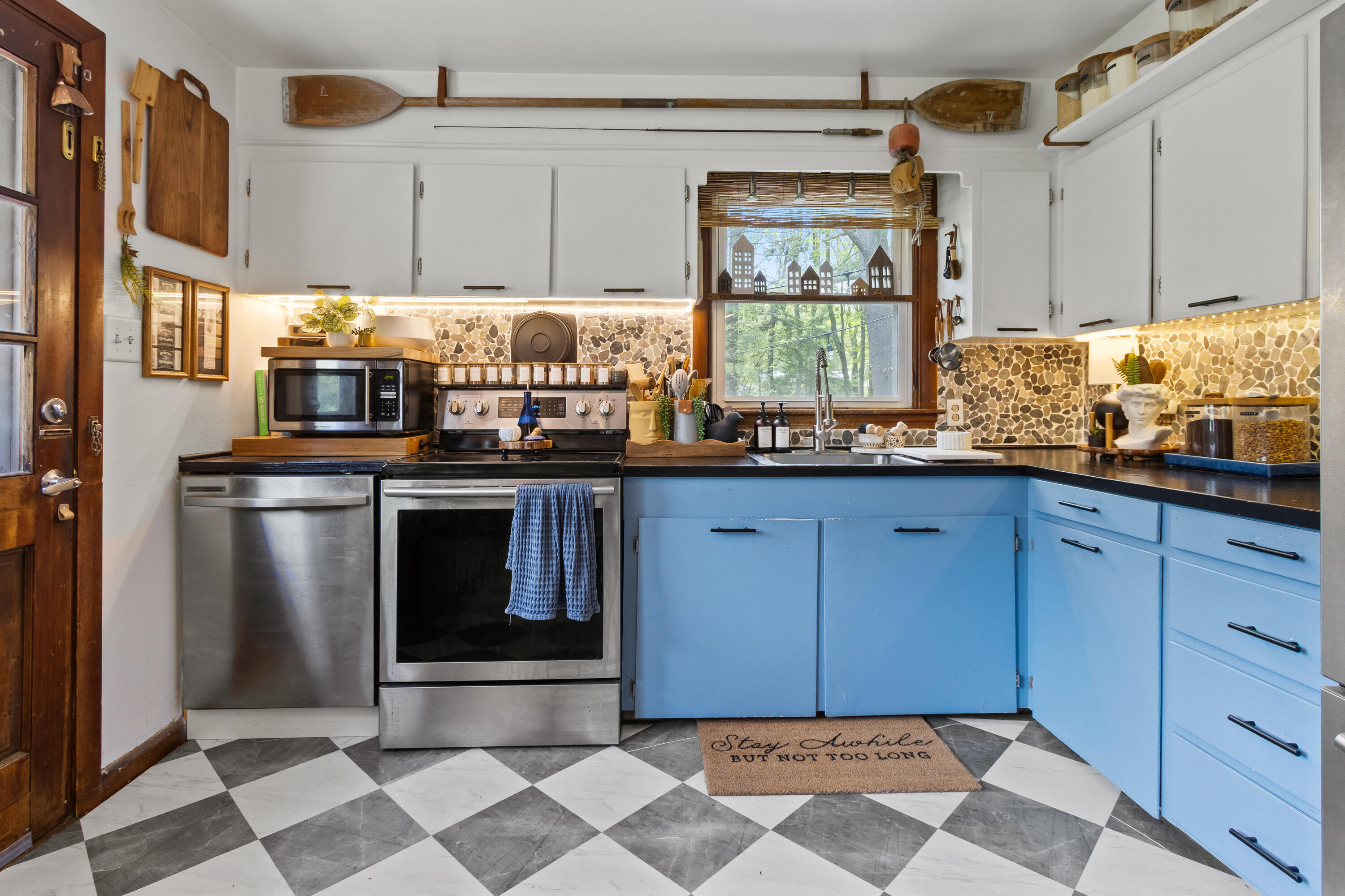 Kitchen with New Floor and Dishwasher
