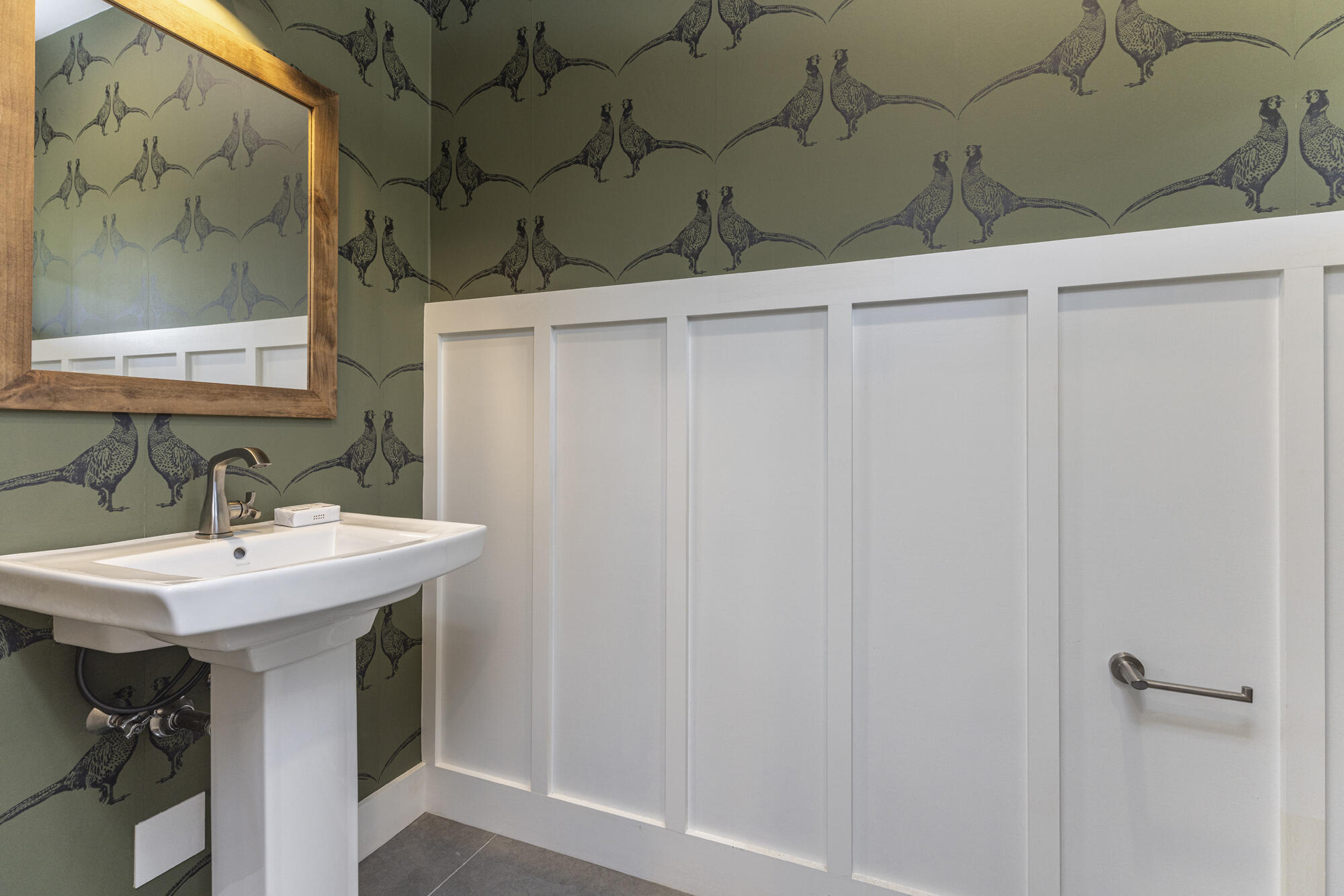 Leading to the powder room
