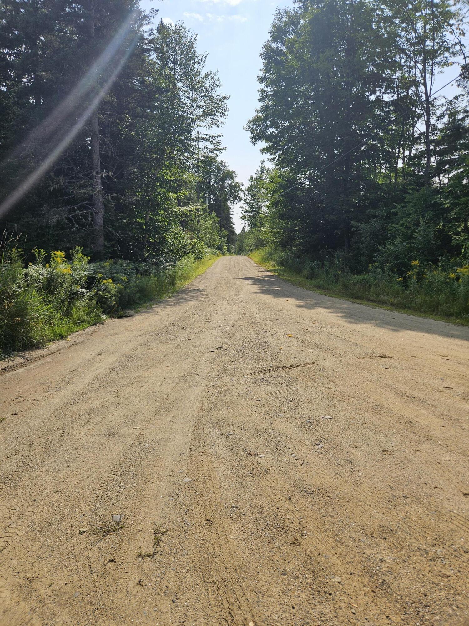 View from the end of the Temple Road. Owner ship extends on both sides of the road as far as can be seen.