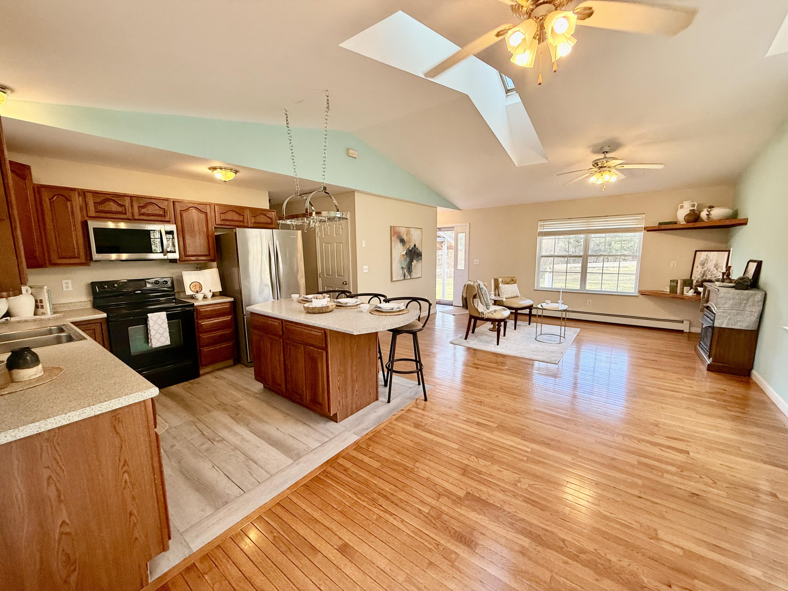 Kitchen and living area