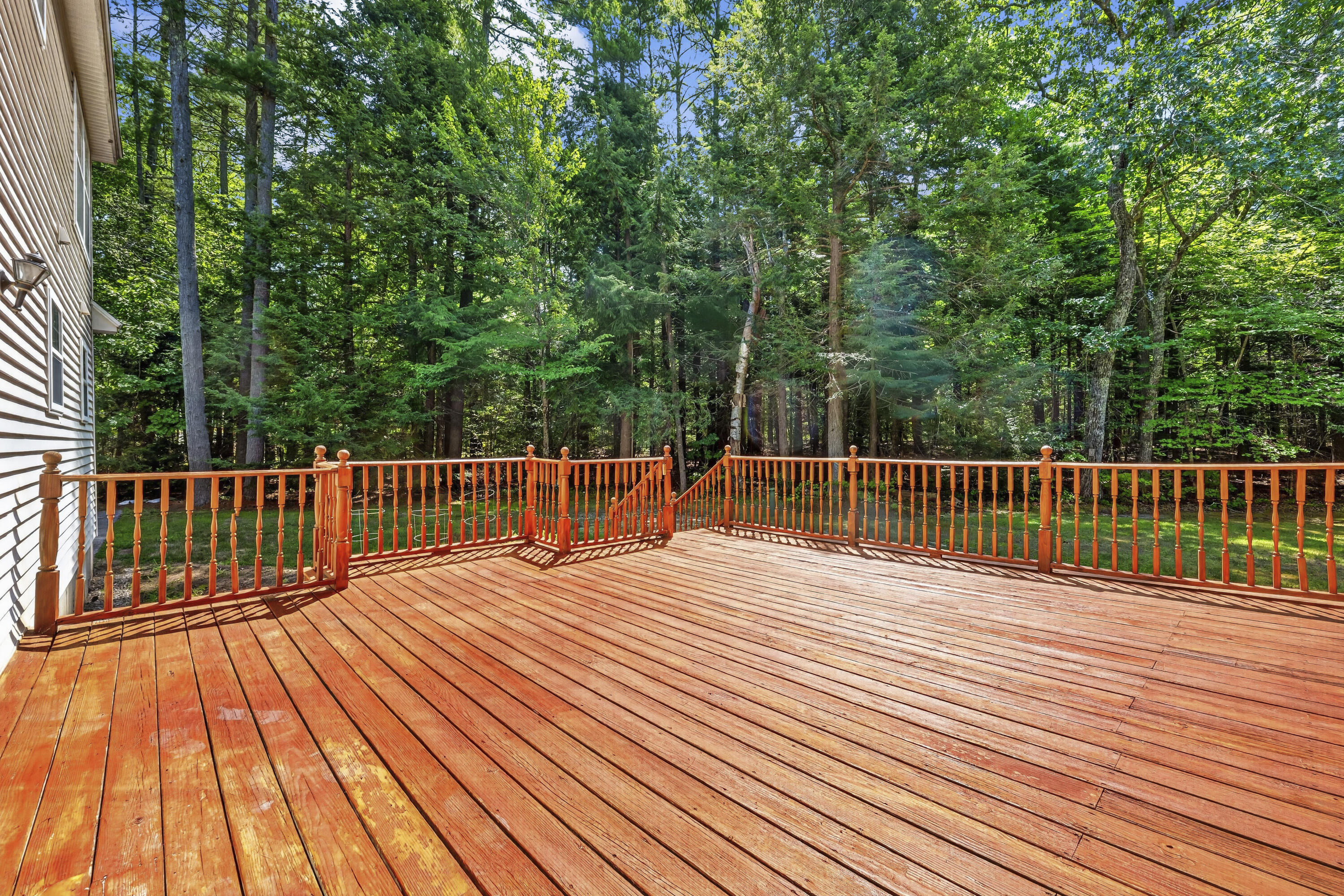 Sunny Back Deck of kitchen