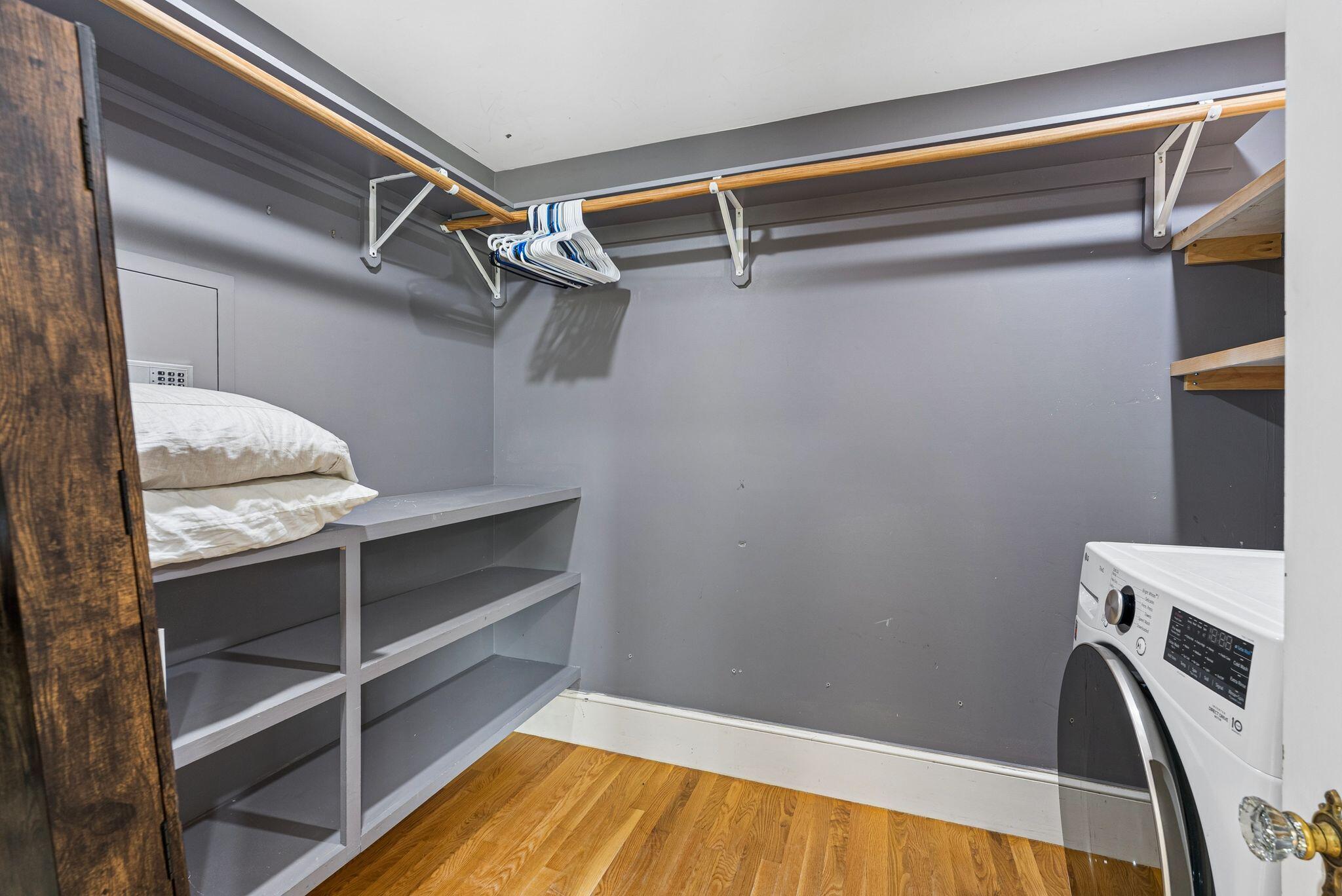 43 Pennsylvania Avenue, South Portland, ME 04106 Large primary closet offering incredible storage and conveniently located laundry.