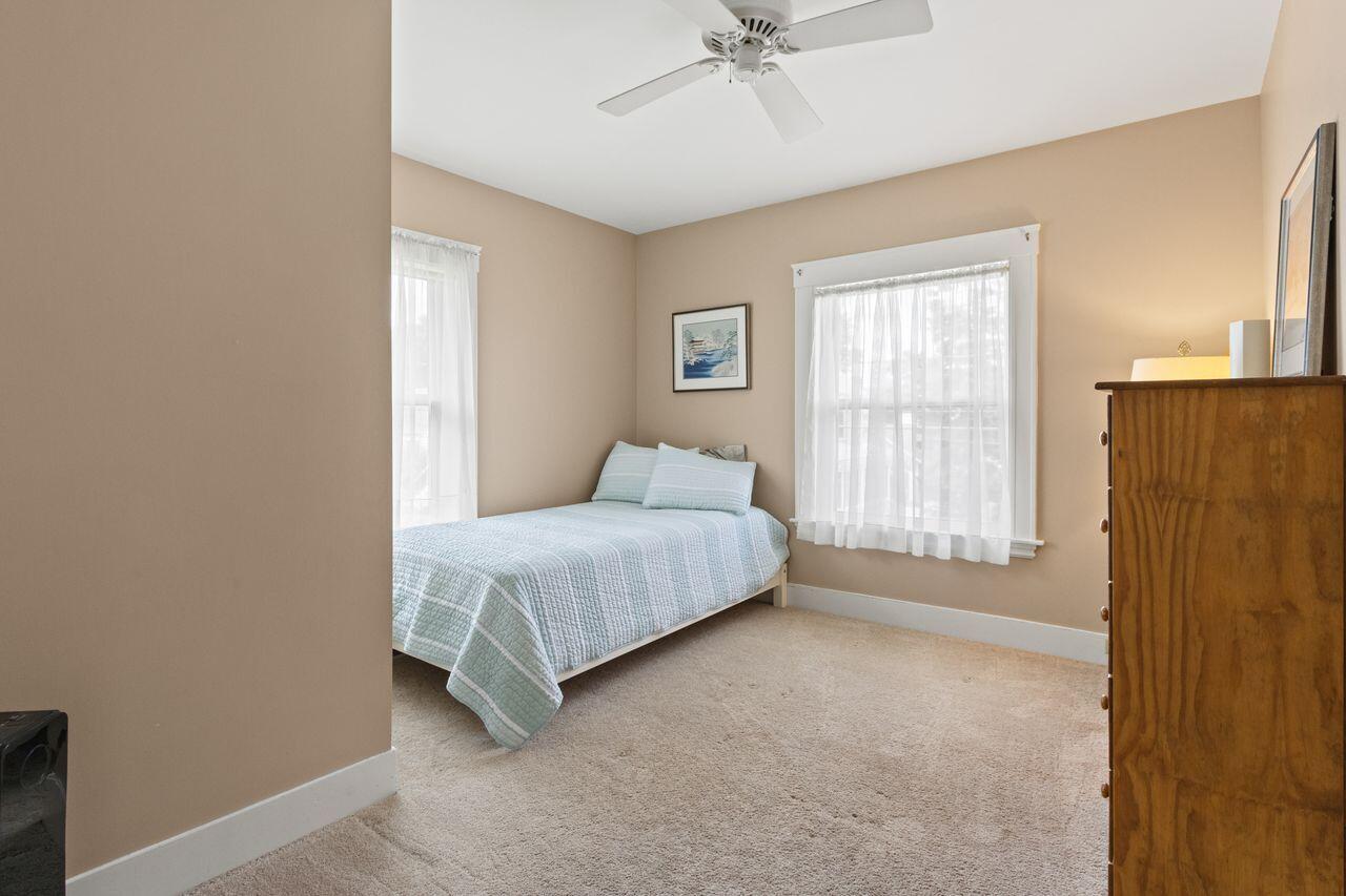 14 Holly Street, Portland, ME 04103 Bedroom 4 with heat and a/c pump and ceiling fan and 2 windows