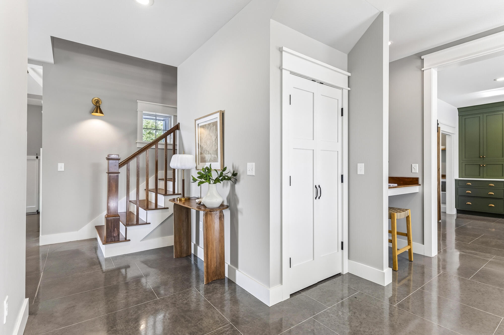 Leading upstairs