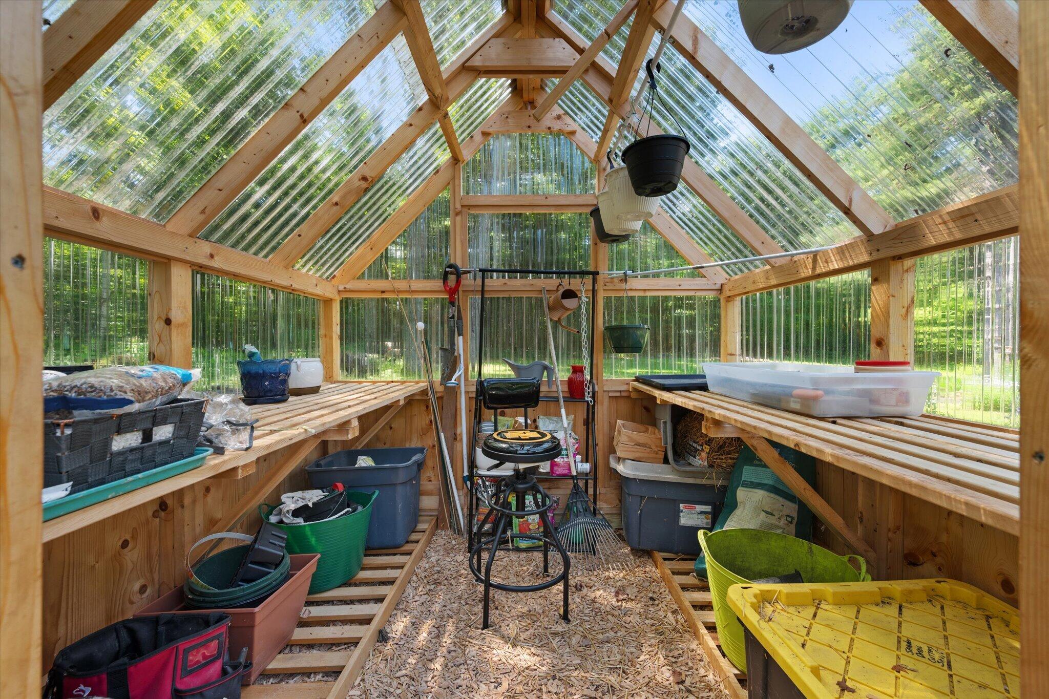 1002 Bennoch Road, Old Town, ME 04468 Interior of Greenhouse...