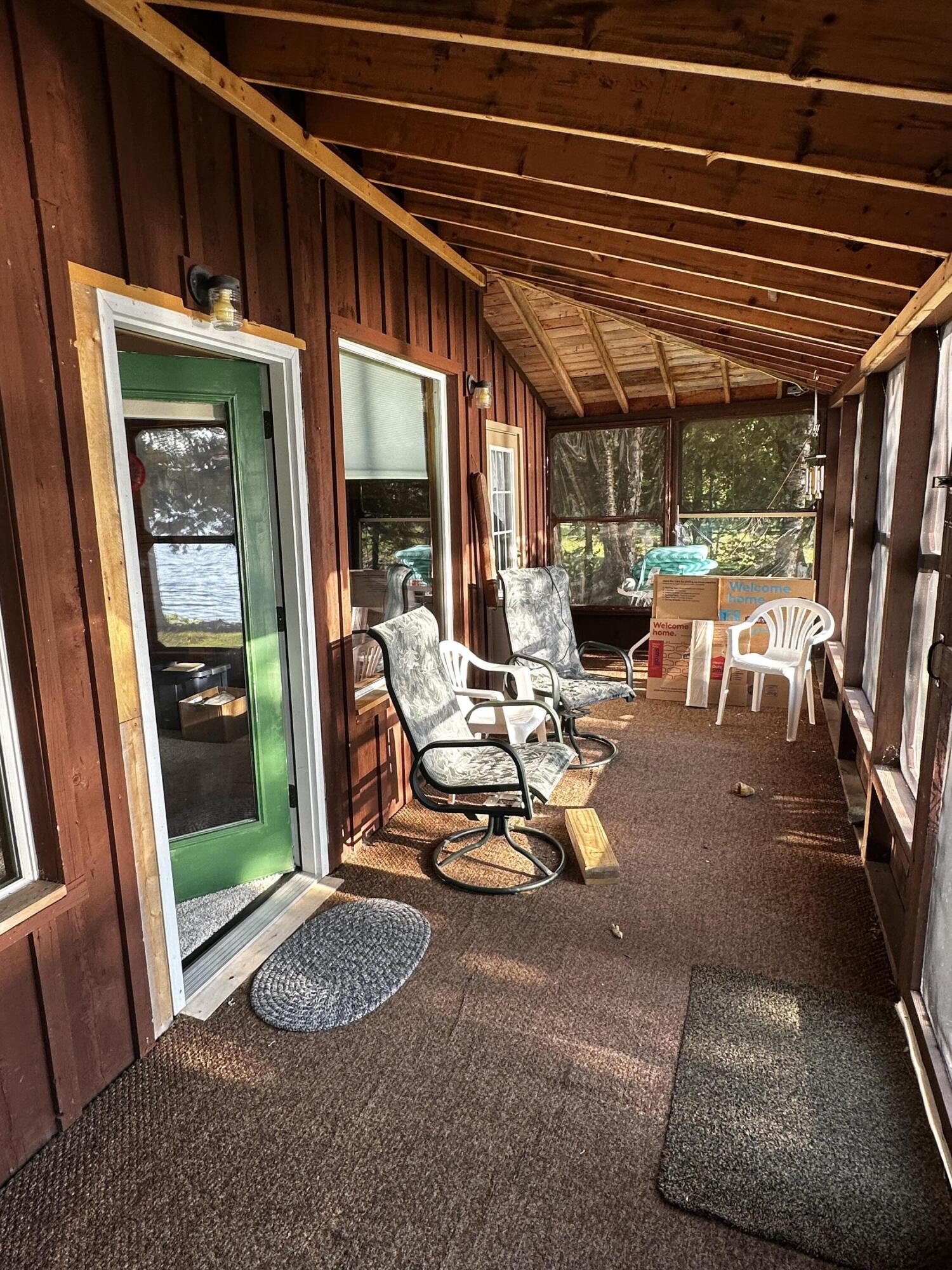 531 E Cottage Road, Portage Lake, ME 04768 left front porch