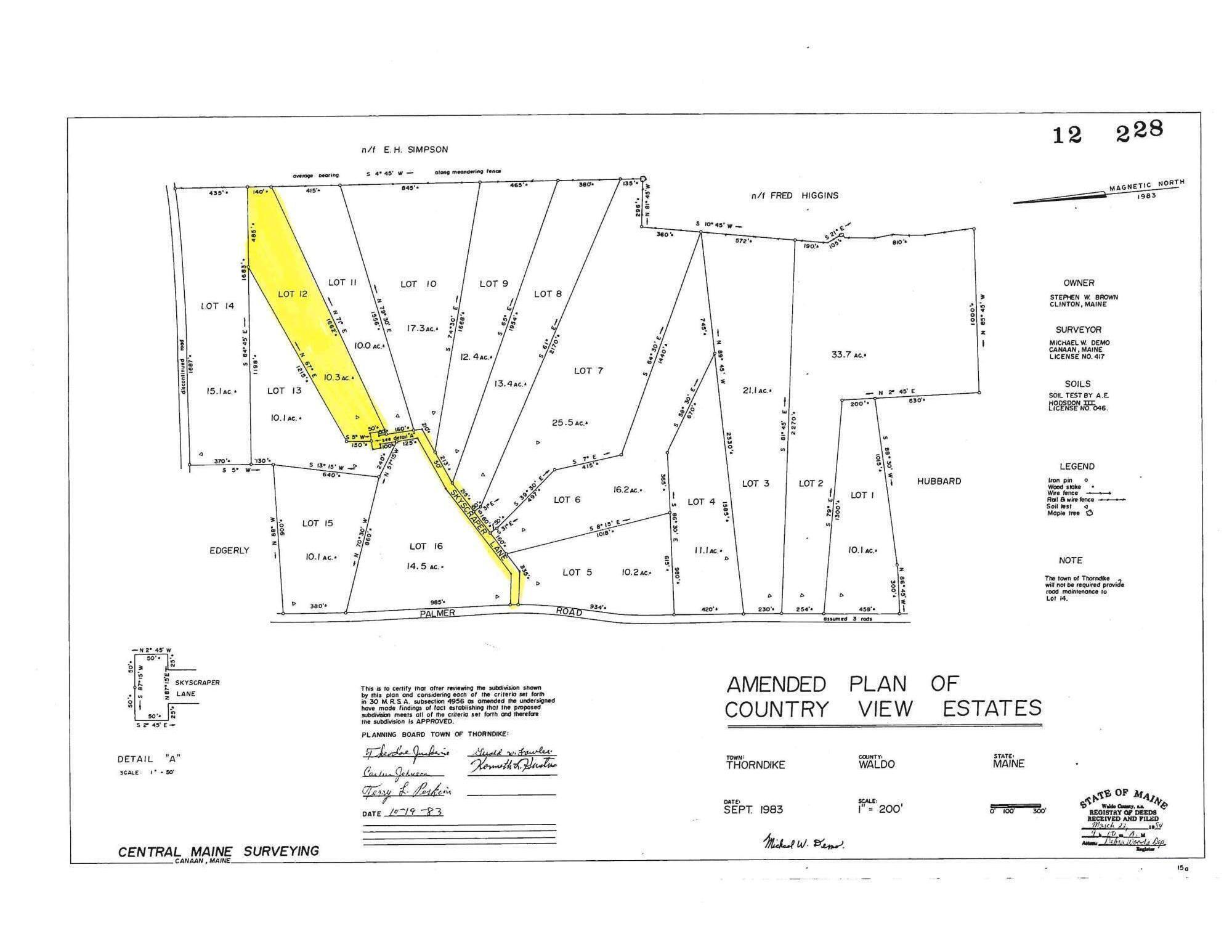 Photo of Lot 12 & 13 Moulton Hill Lane Thorndike ME 04986