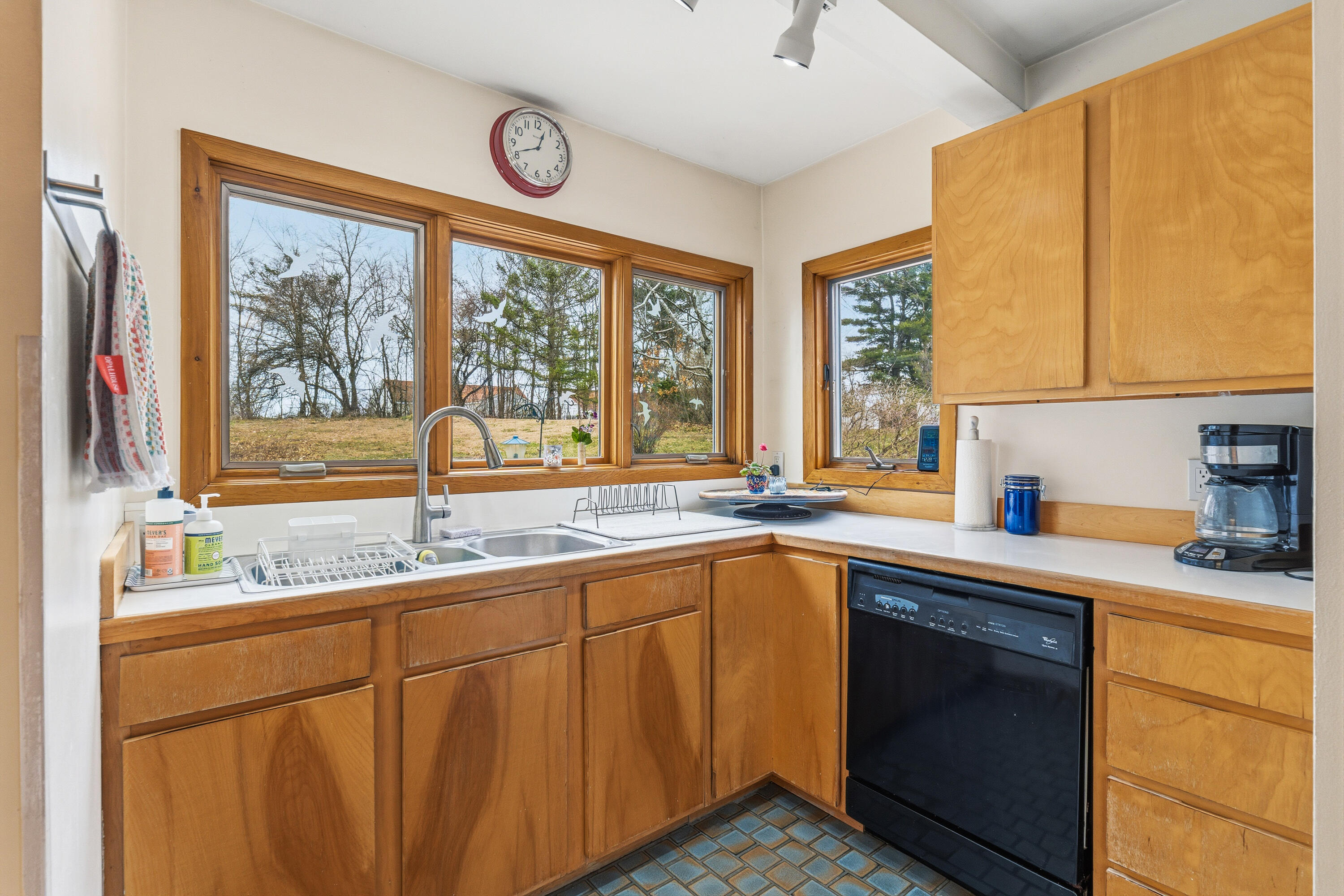 14 Blaine Avenue, Augusta, ME 04330 Kitchen with view of the back yard
