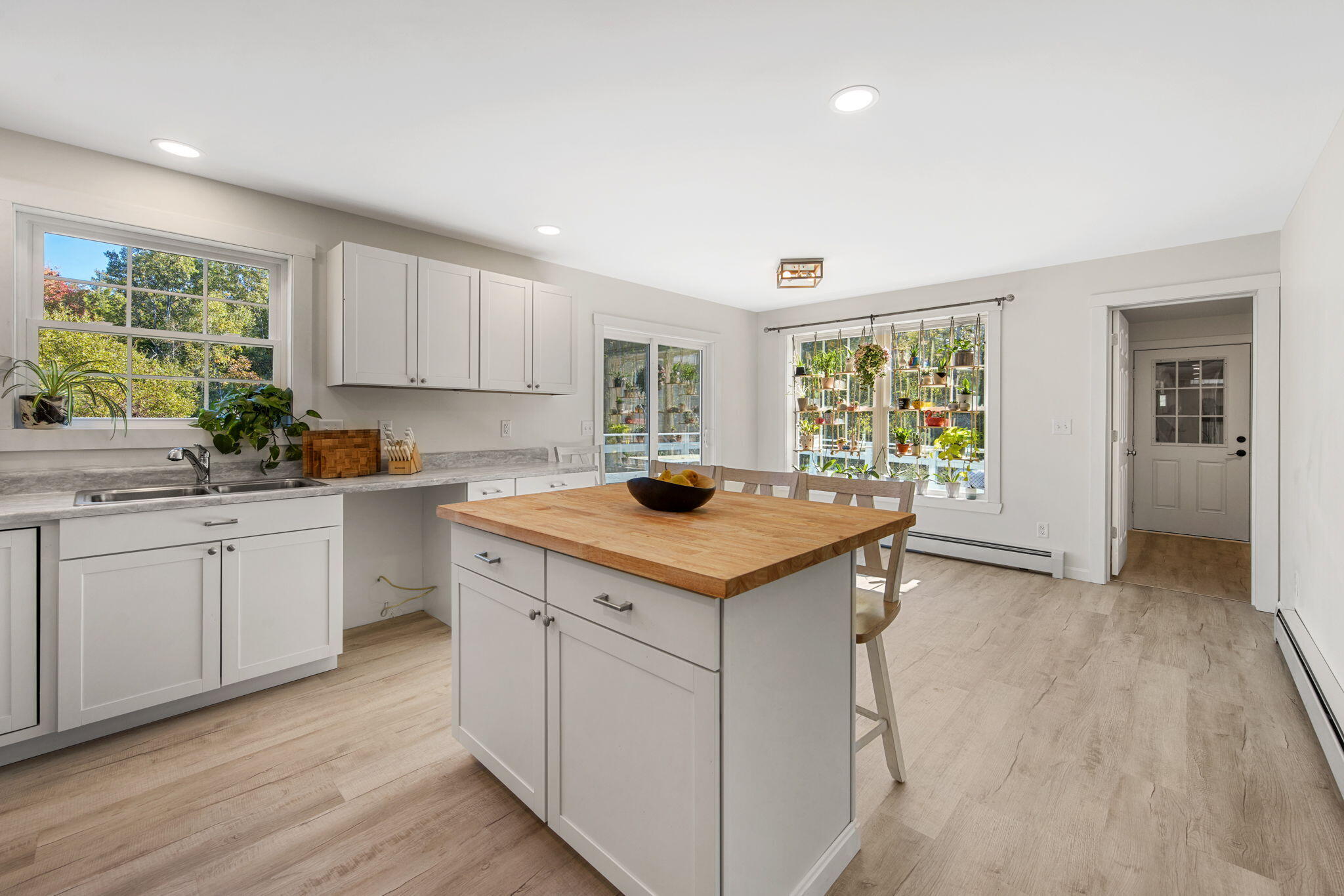 Kitchen to Back Yard and Garage