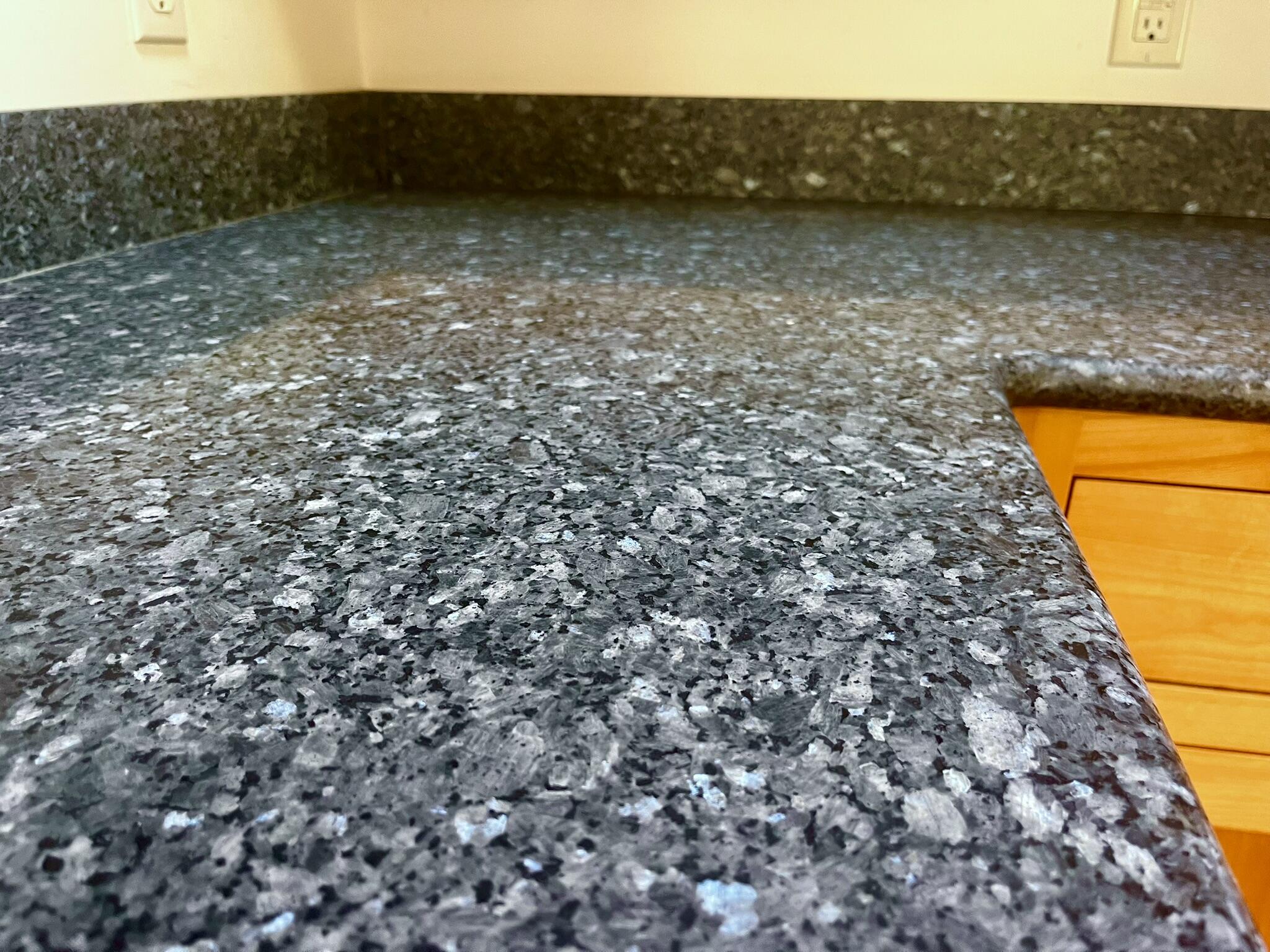 Blue peacock granite has just a hint of color.
