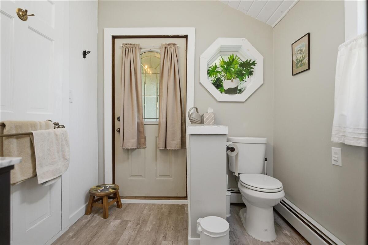 First floor full bath with exterior access