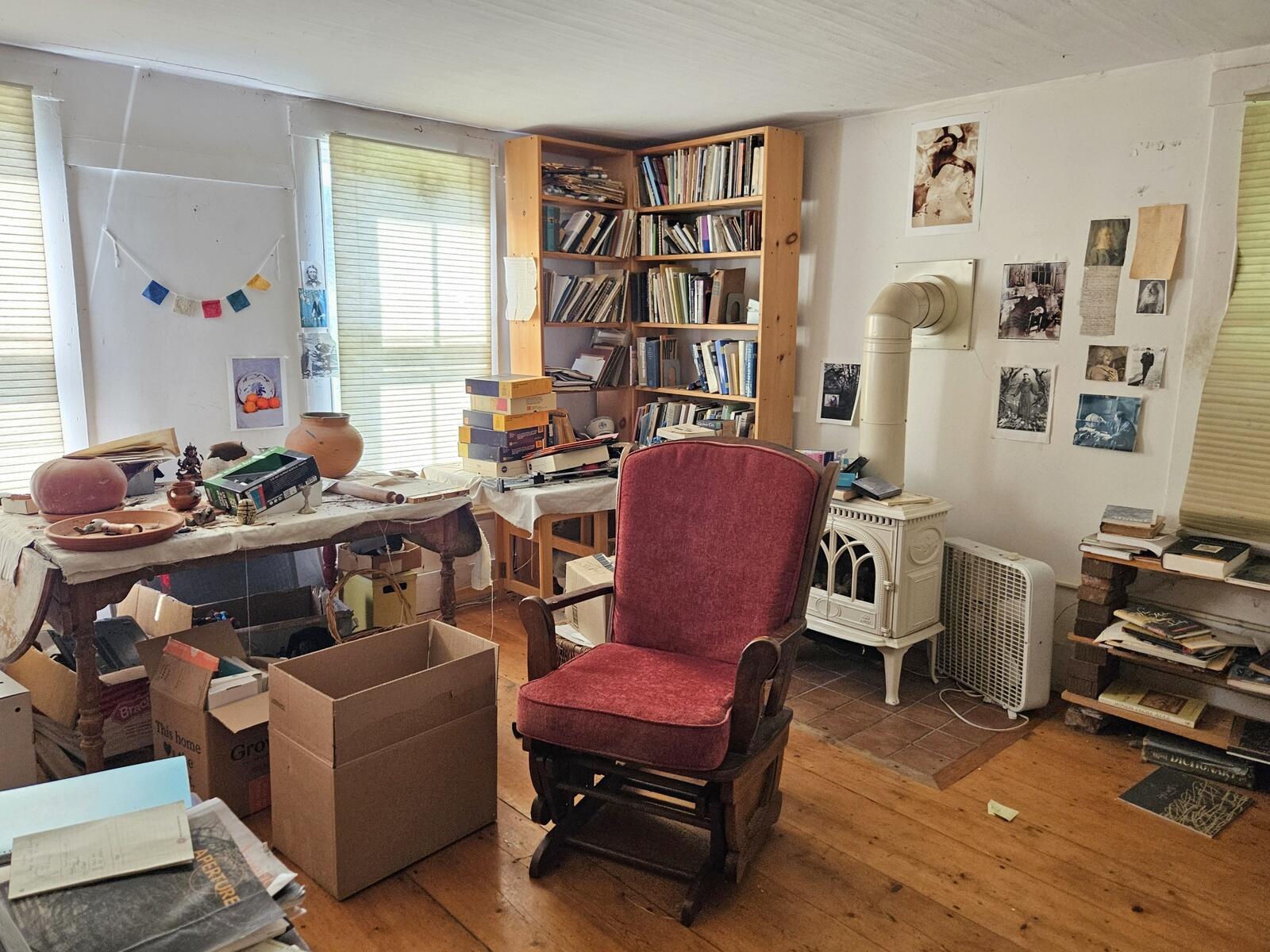 Partial view of first floor library