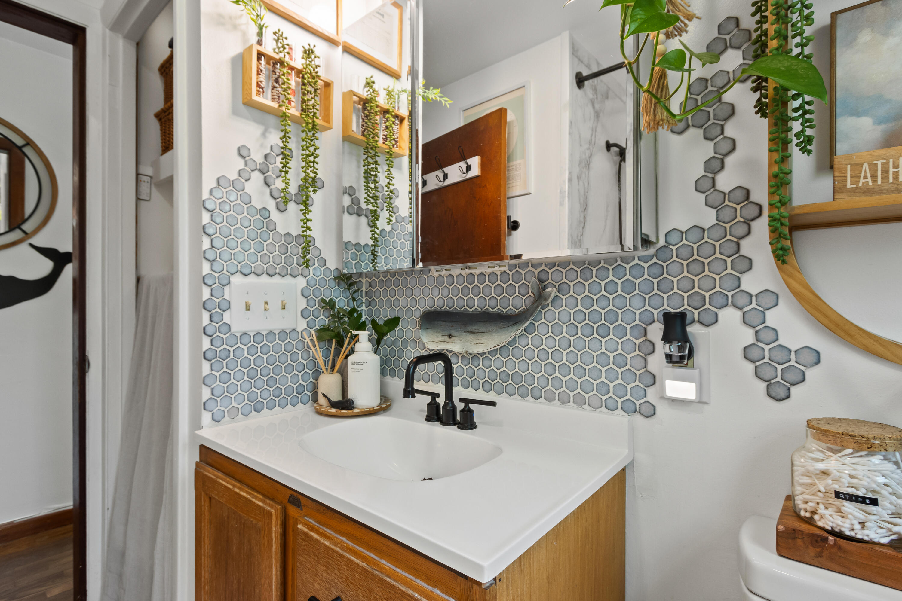 New Bathroom with creative tiling