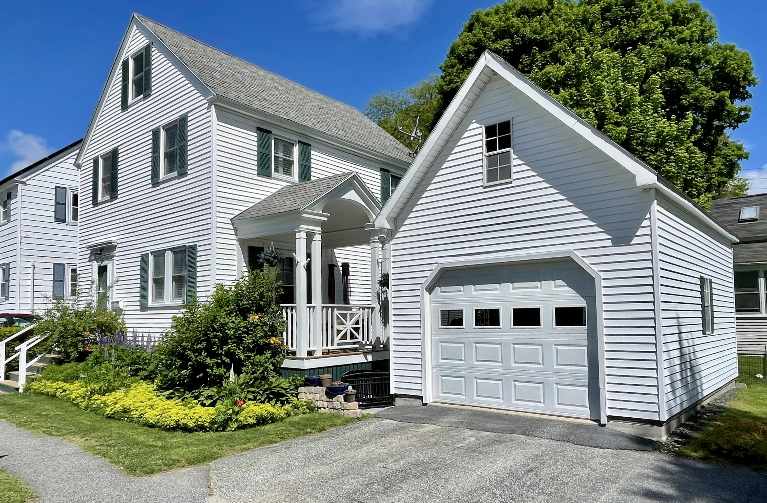 The garage has storage area above will full walkup access.